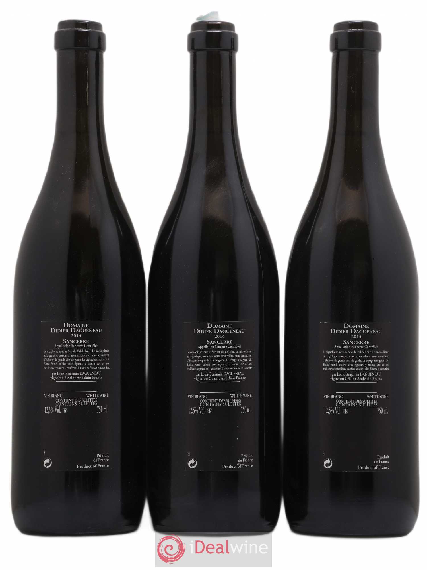 Sancerre Le Mont Damné Chavignol Dagueneau (Domaine Didier - Louis-Benjamin) 2014 - Lot de 3 bouteilles - 1