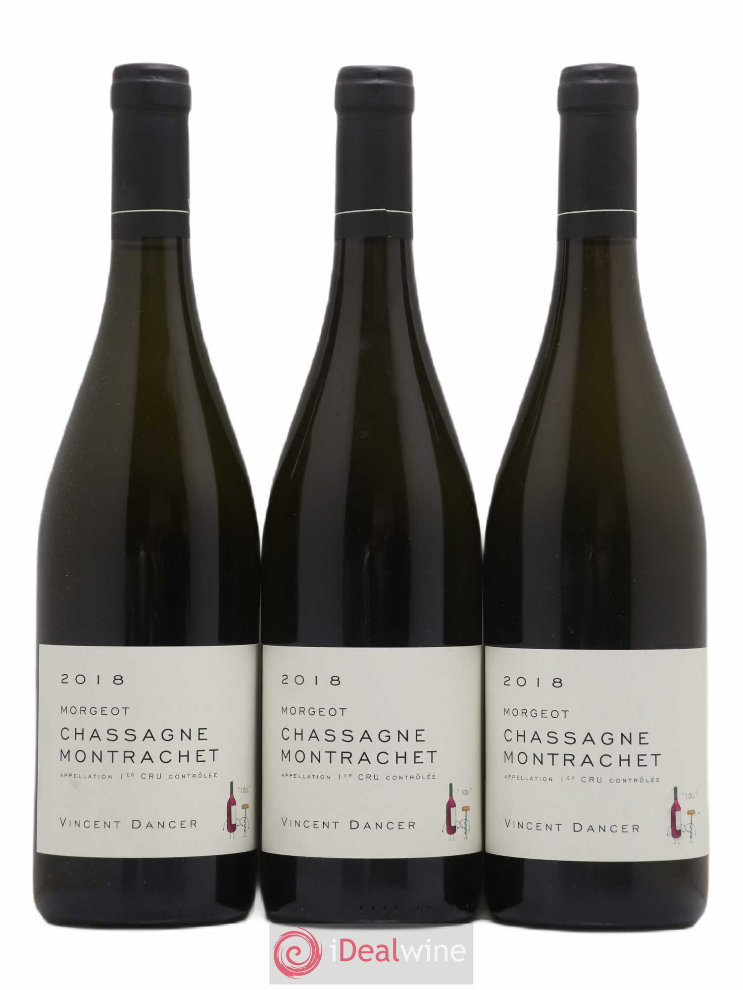 Chassagne-Montrachet 1er Cru Morgeot Vincent Dancer 2018 - Lot de 3 bouteilles - 0