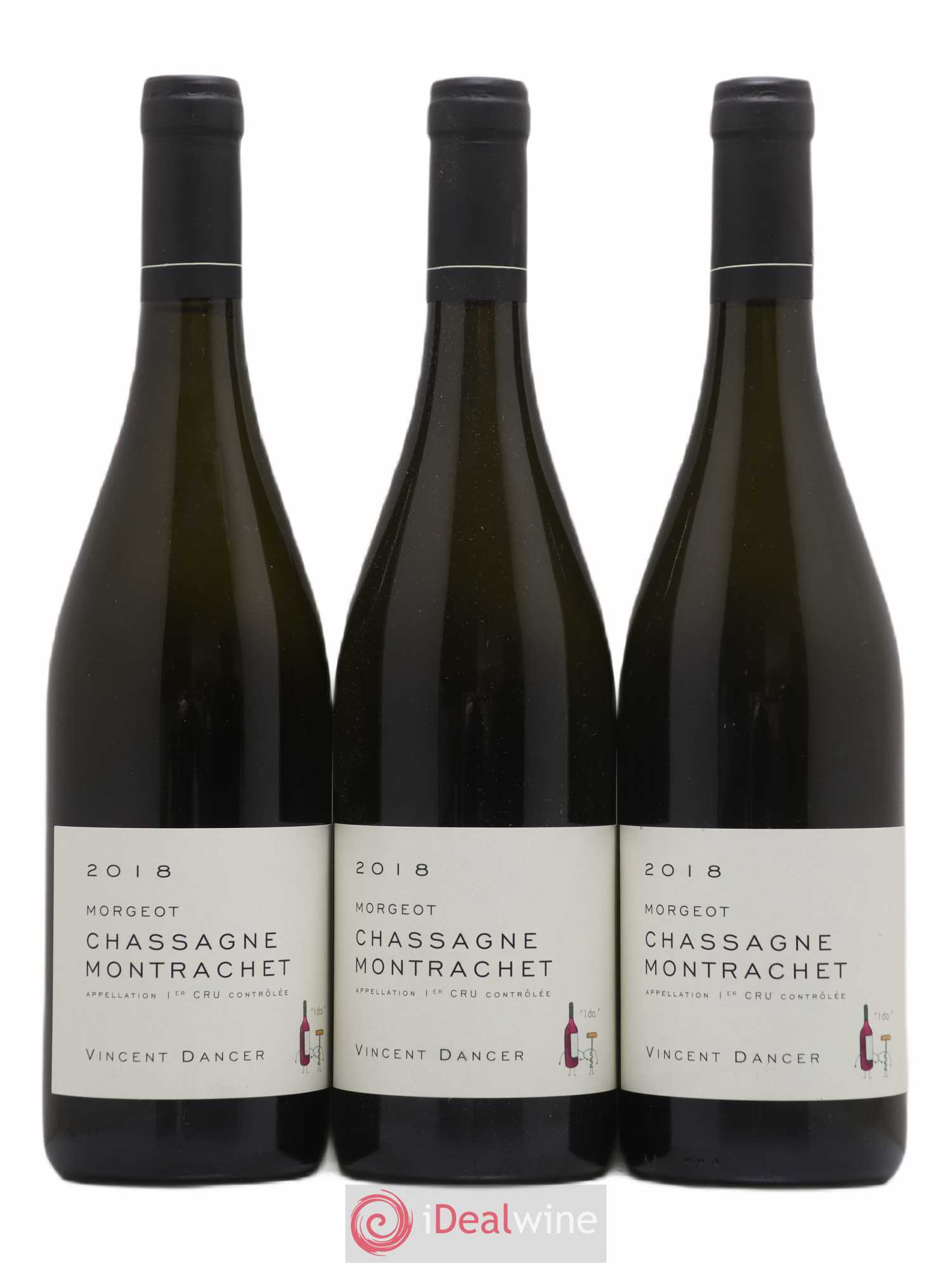 Chassagne-Montrachet 1er Cru Morgeot Vincent Dancer 2018 - Lot de 3 bouteilles - 0