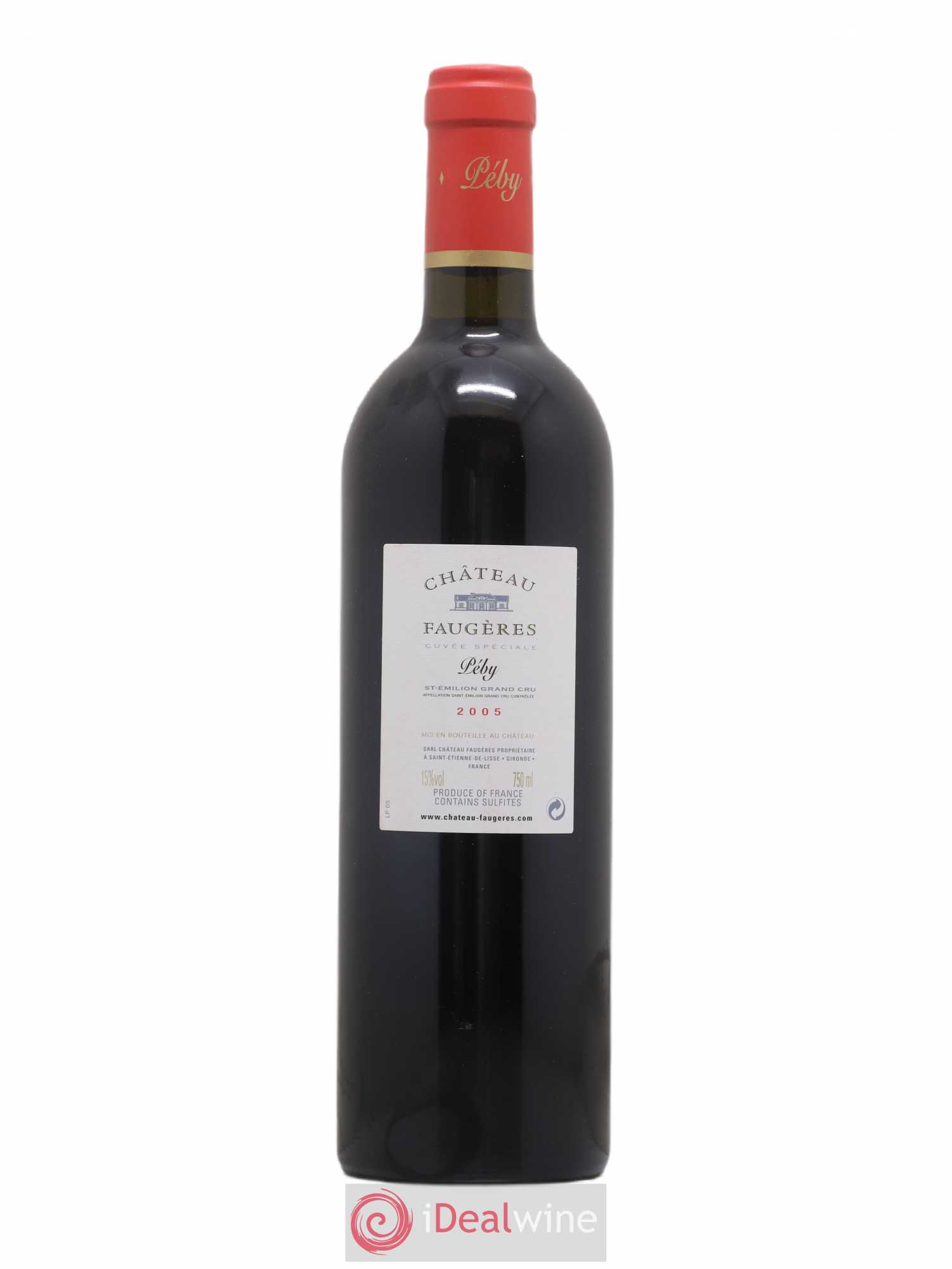 Château Péby Faugères Grand Cru Classé 2005 - Lot de 1 bouteille - 1
