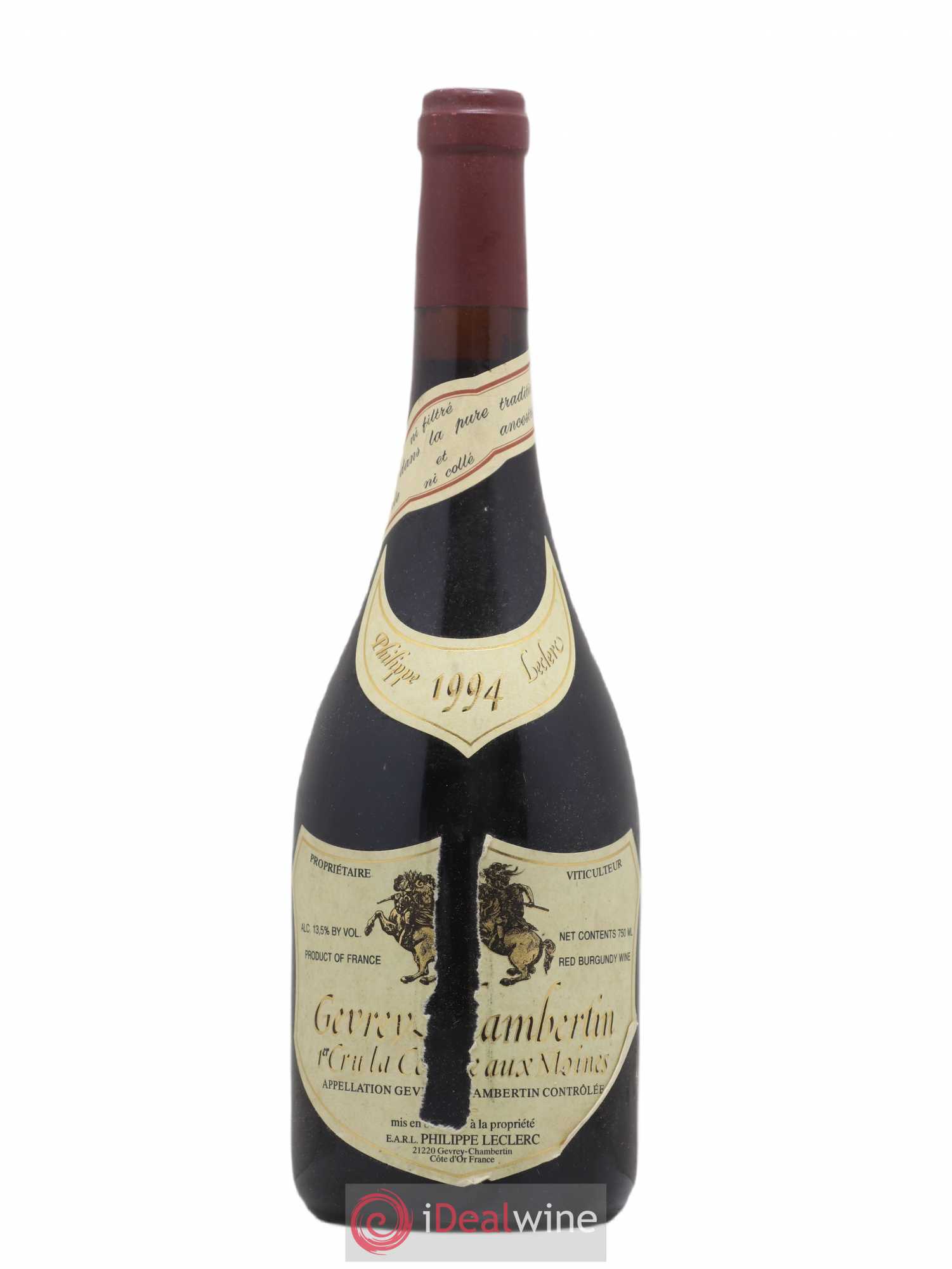 Gevrey-Chambertin 1er Cru La Combe aux Moines Philippe Leclerc 1994 - Lot de 1 bouteille - 0