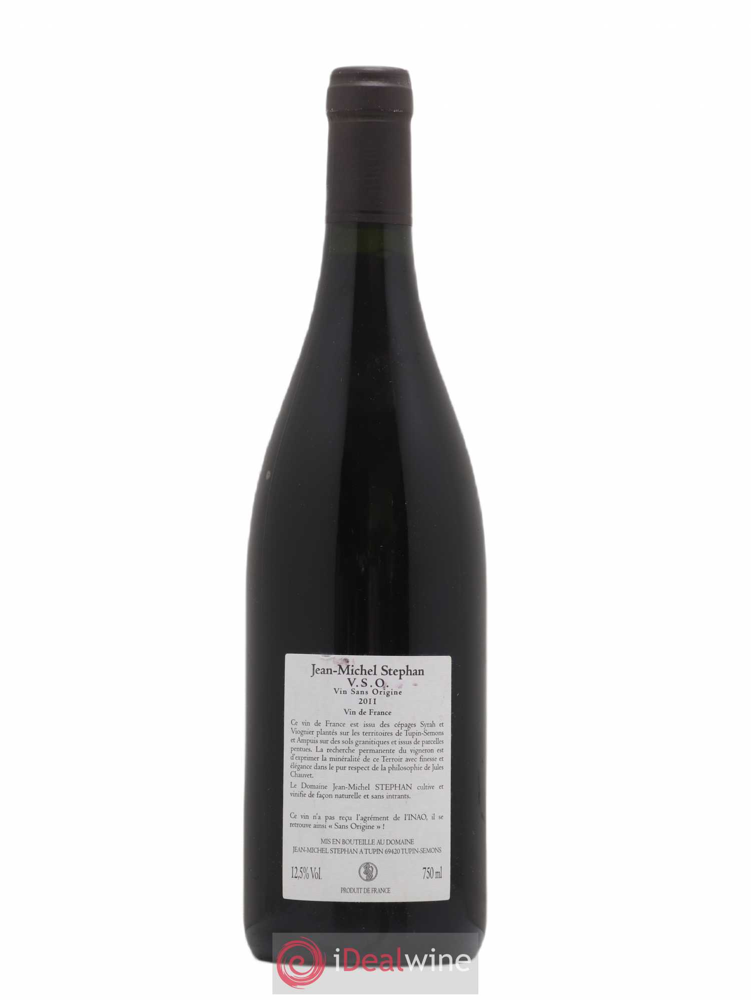 Vin de France Syrah Jean-Michel Stephan 2011 - Lot de 1 bouteille - 1