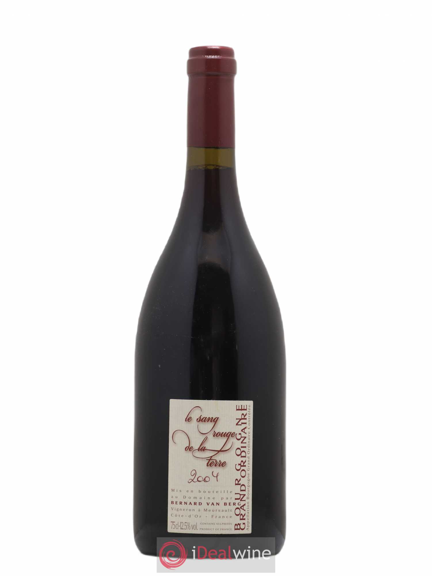 Bourgogne Grand Ordinaire Le Sang Rouge de la Terre Van Berg 2004 - Posten von 1 Flasche - 1
