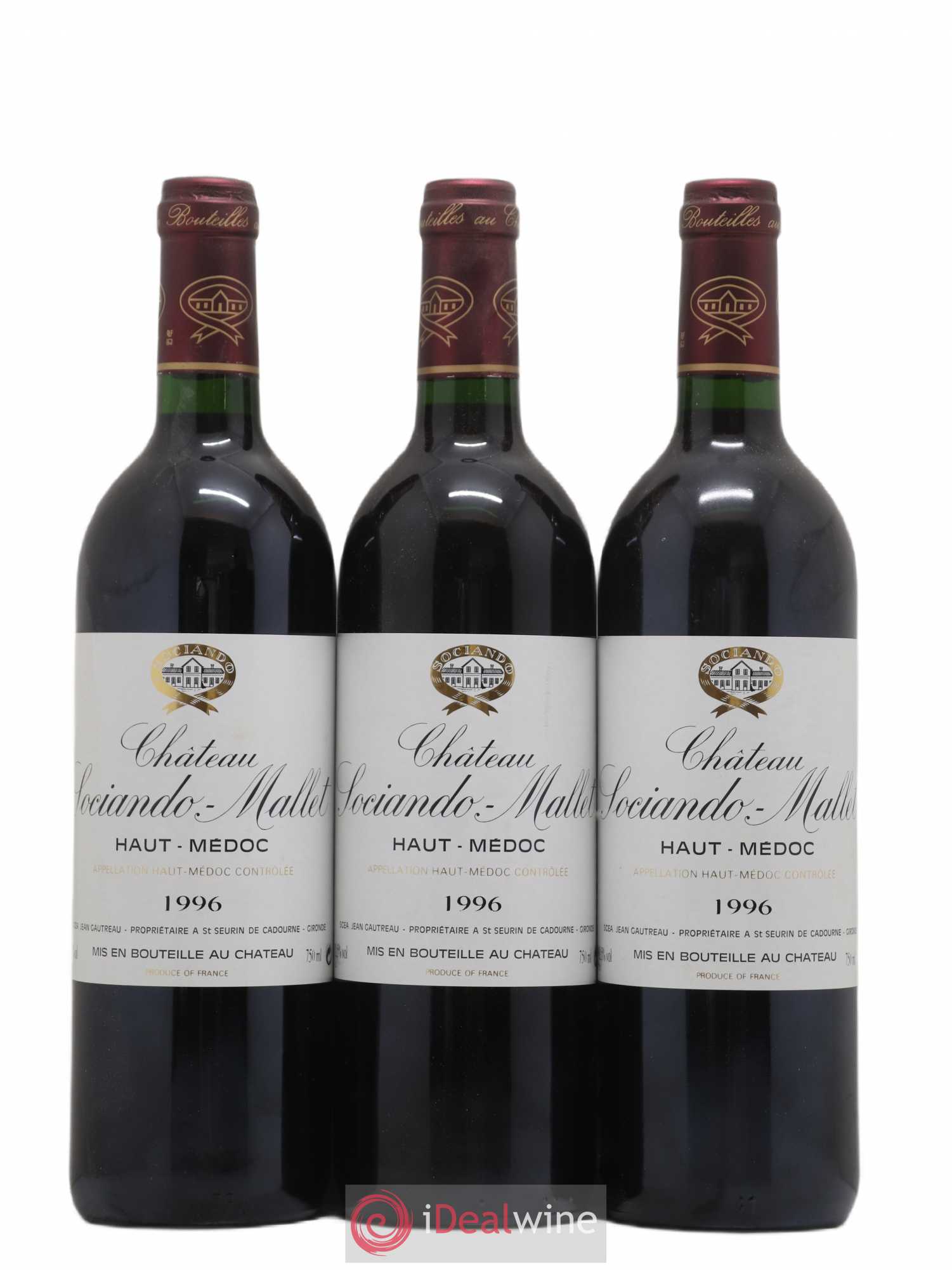 Château Sociando Mallet 1996 - Lot de 12 bouteilles - 3