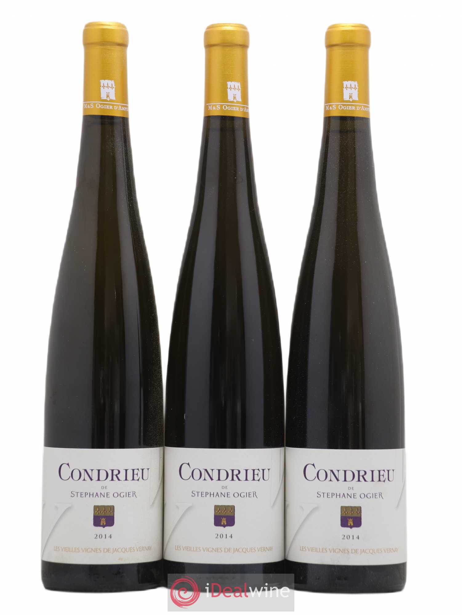 Condrieu Les Vieilles Vignes de Jacques Vernay Stéphane Ogier 2014 - Lot de 3 bouteilles - 0