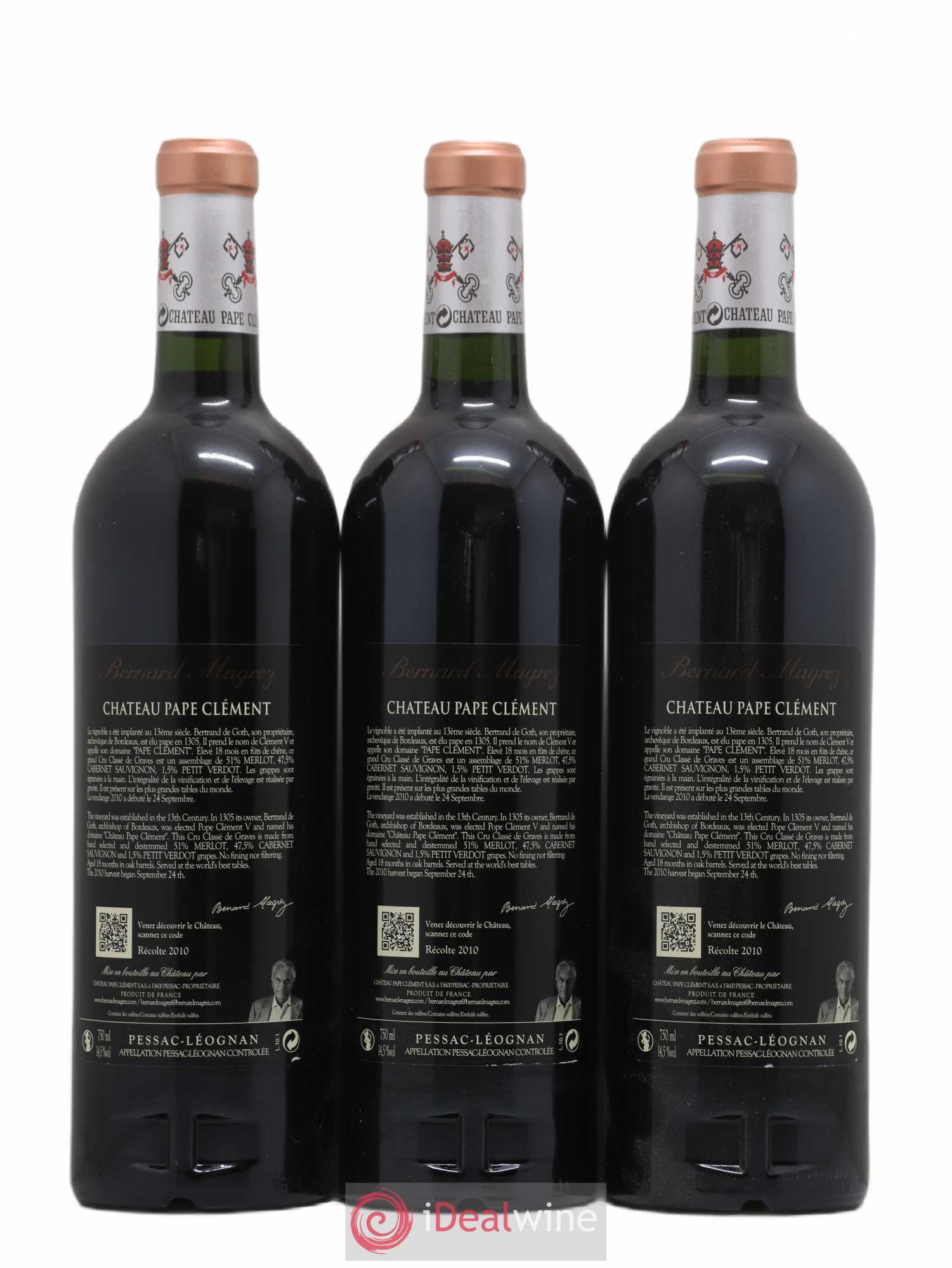 Château Pape Clément Cru Classé de Graves 2010 - Lot de 6 bouteilles - 4