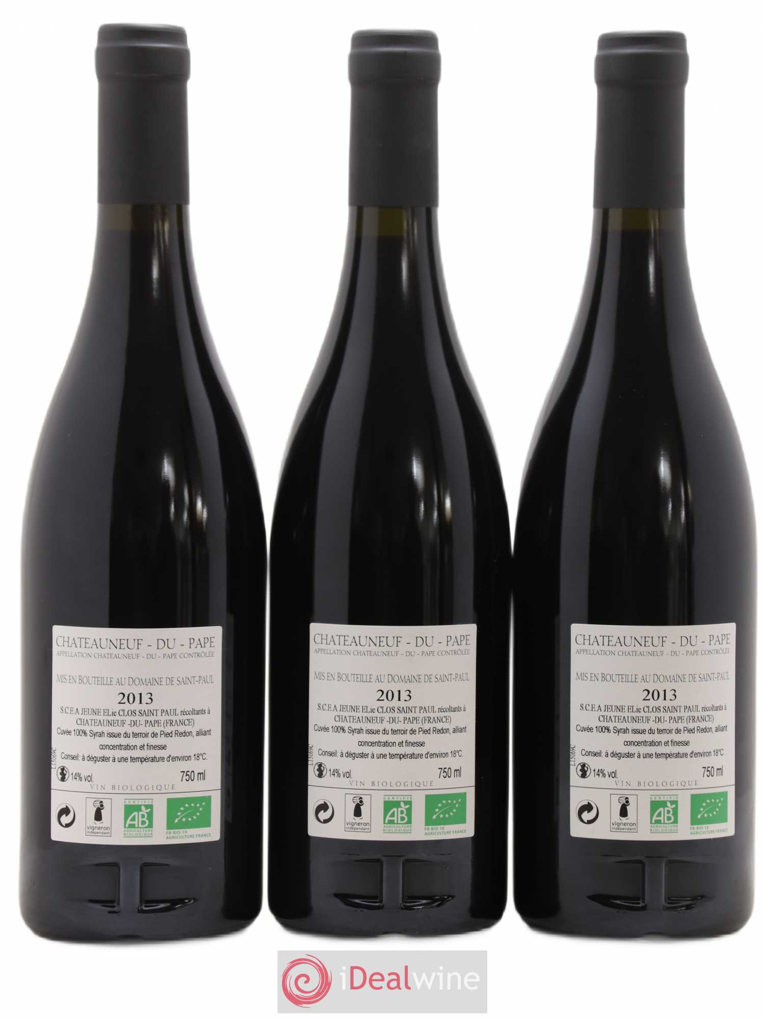 Châteauneuf-du-Pape Insolite St Paul 2013 - Lot de 3 bouteilles - 1