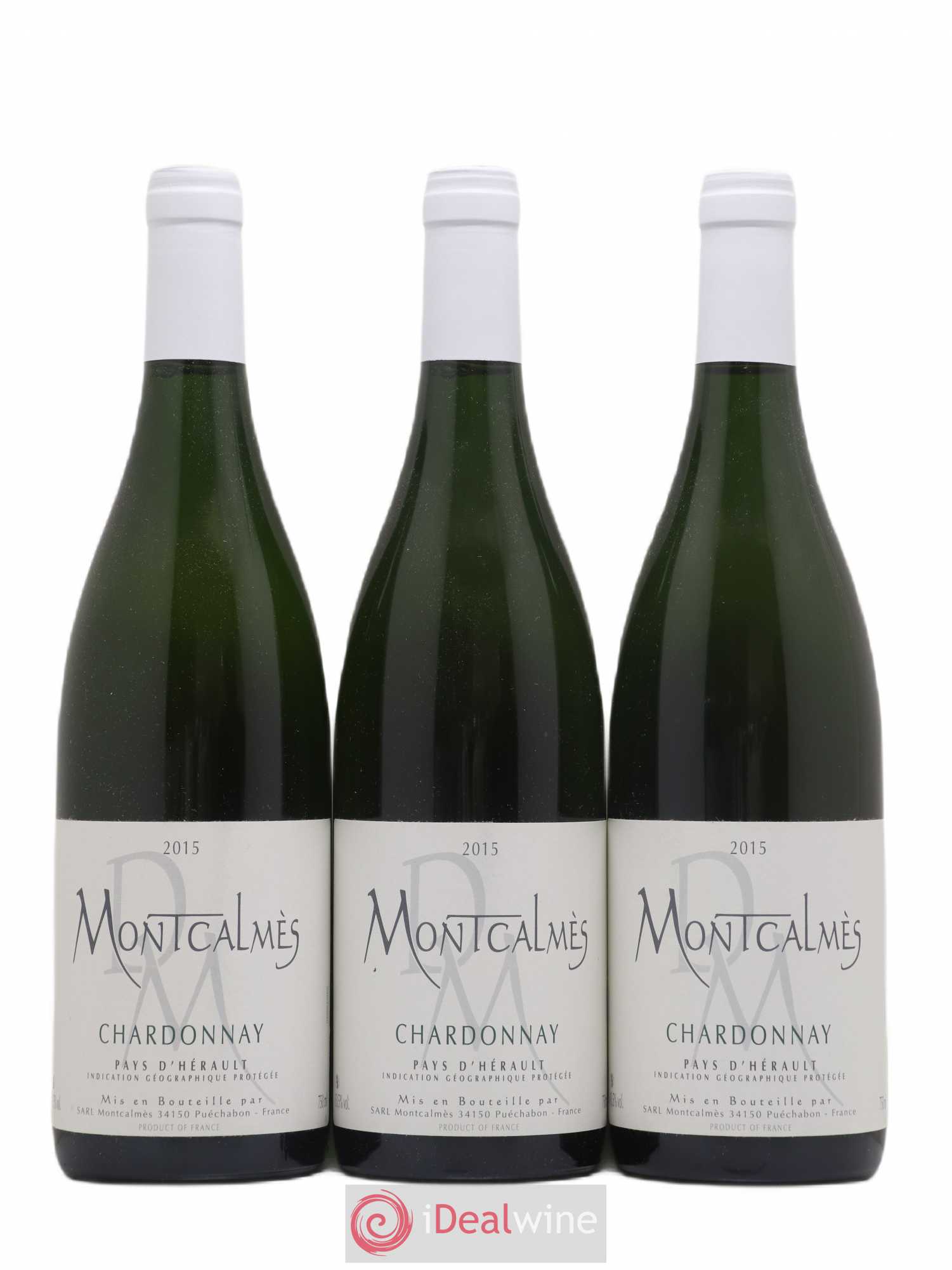 Pays d'Hérault Chardonnay Domaine de Montcalmès 2015 - Posten von 3 Flaschen - 0