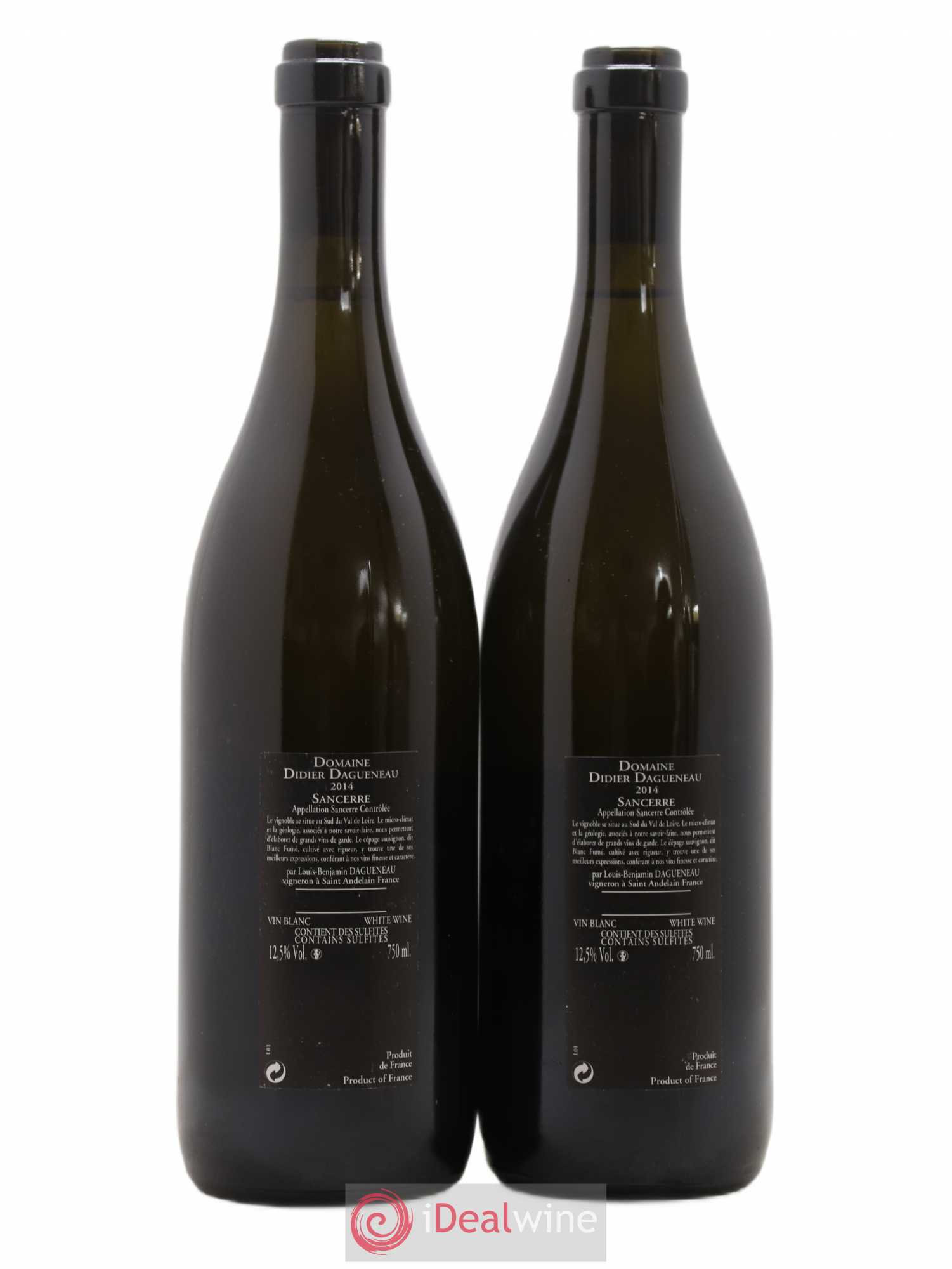 Sancerre Le Mont Damné Chavignol Dagueneau (Domaine Didier - Louis-Benjamin) 2014 - Lot de 2 bouteilles - 1