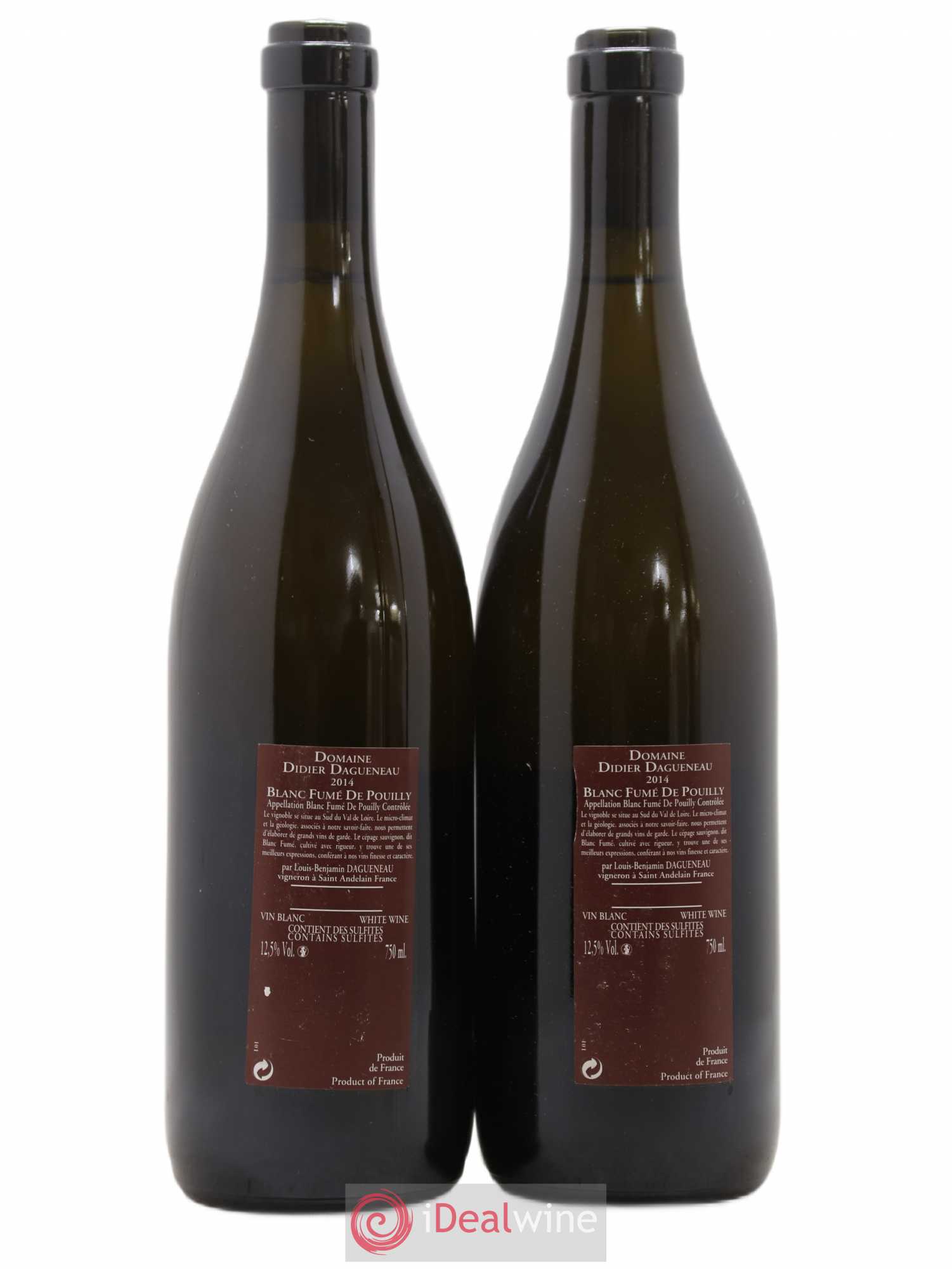 Vin de France (anciennement Pouilly-Fumé) Pur Sang Dagueneau (Domaine Didier - Louis-Benjamin) 2014 - Lot de 2 bouteilles - 1