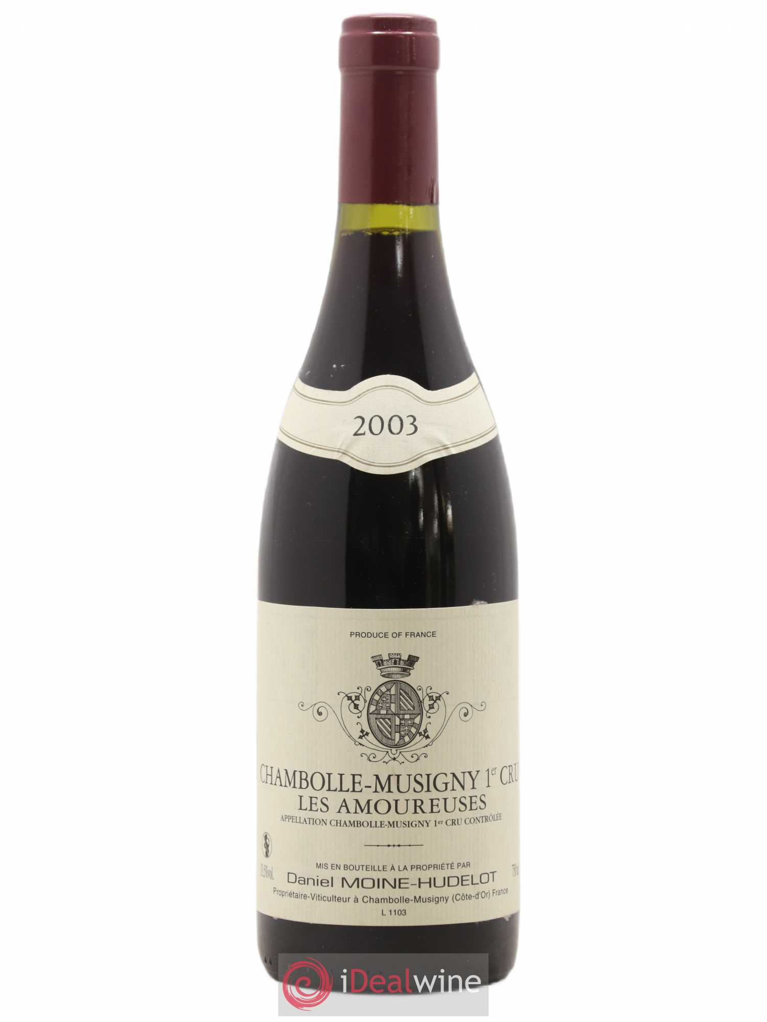 Chambolle-Musigny 1er Cru Les Amoureuses Moine-Hudelot (Domaine) 2003 - Lot de 1 bouteille - 0