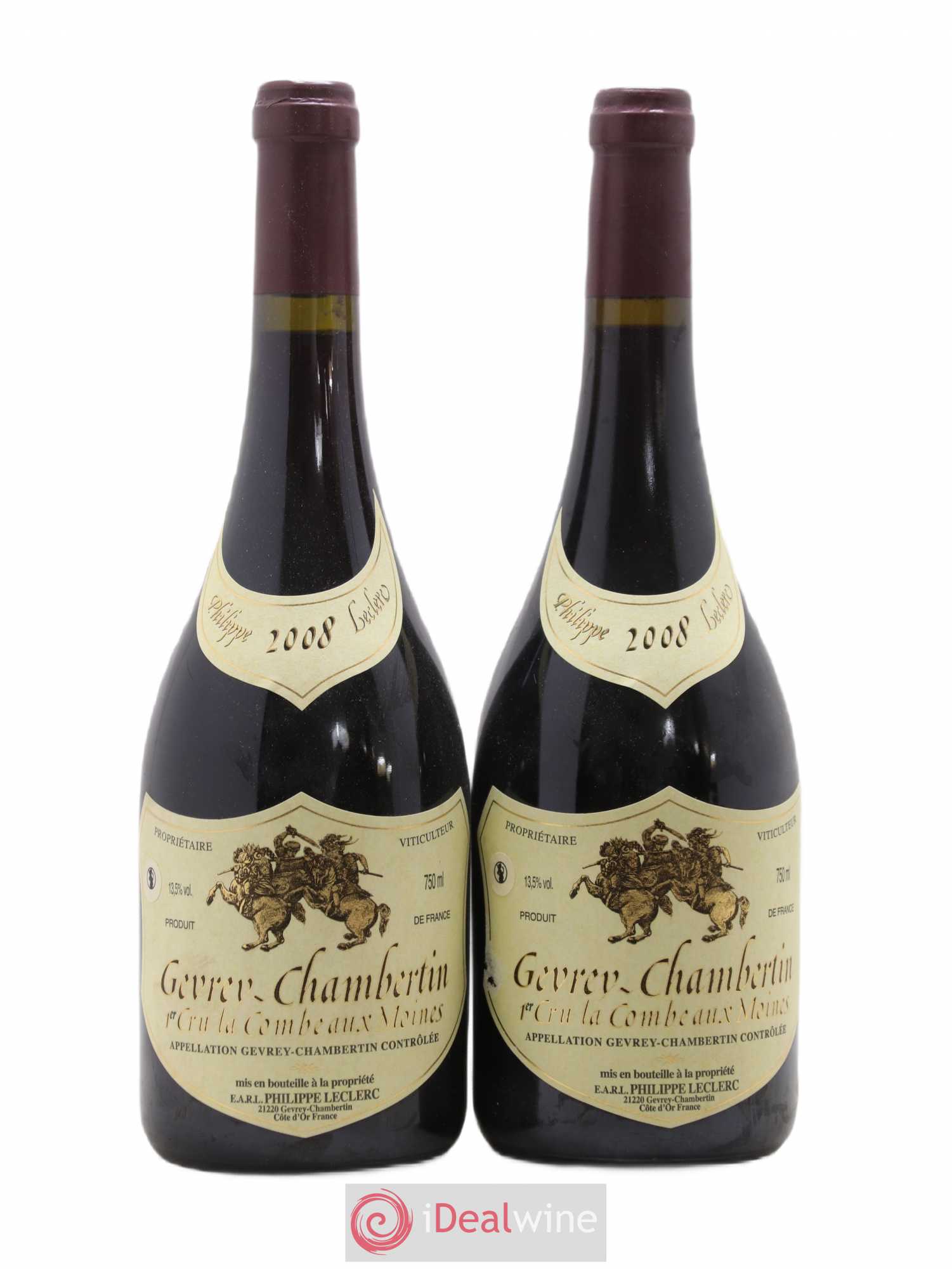Gevrey-Chambertin 1er Cru La Combe aux Moines Philippe Leclerc 2008 - Lot de 2 bouteilles - 0