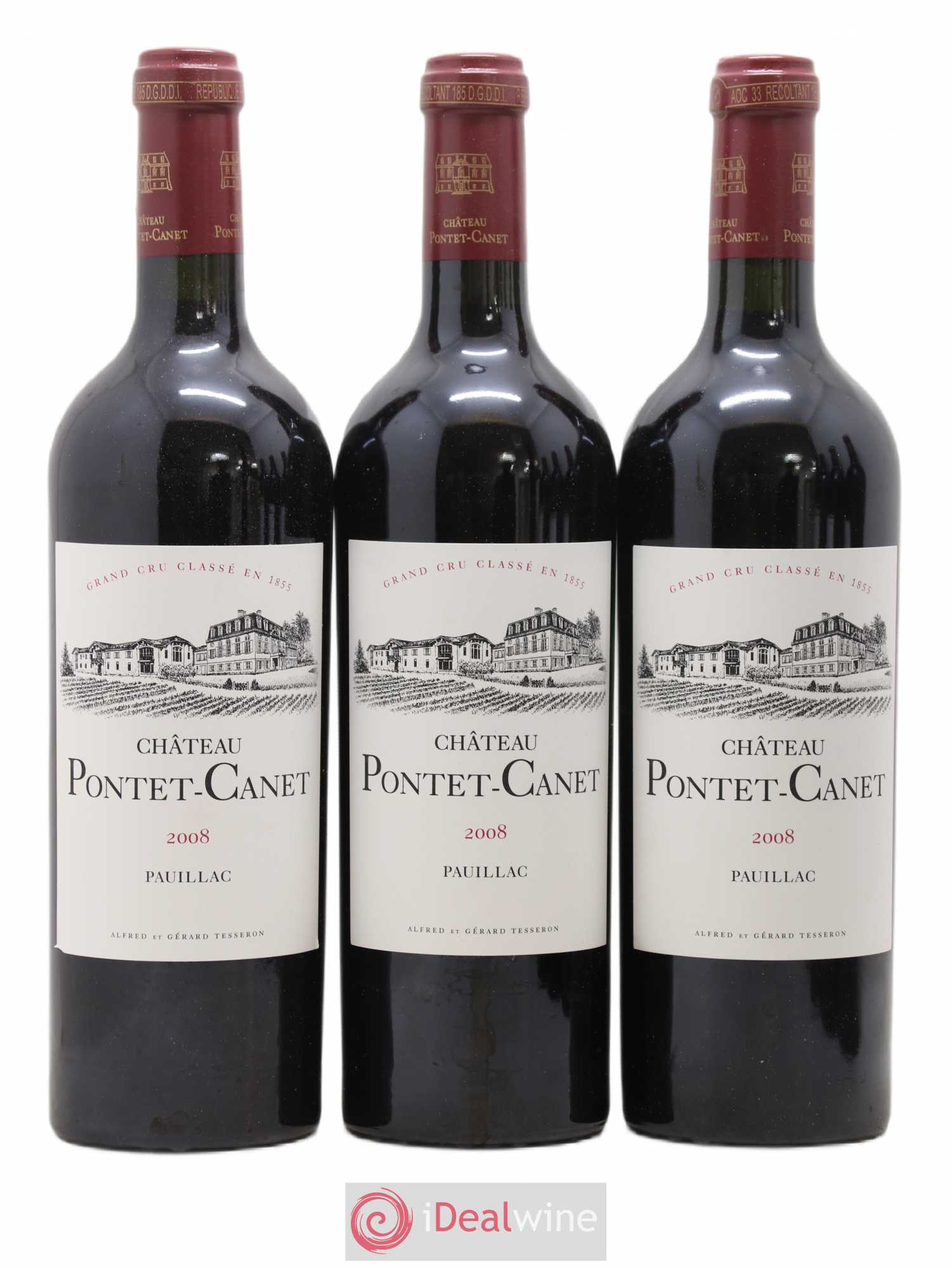 Château Pontet Canet 5ème Grand Cru Classé 2008 - Lot de 6 bouteilles - 1