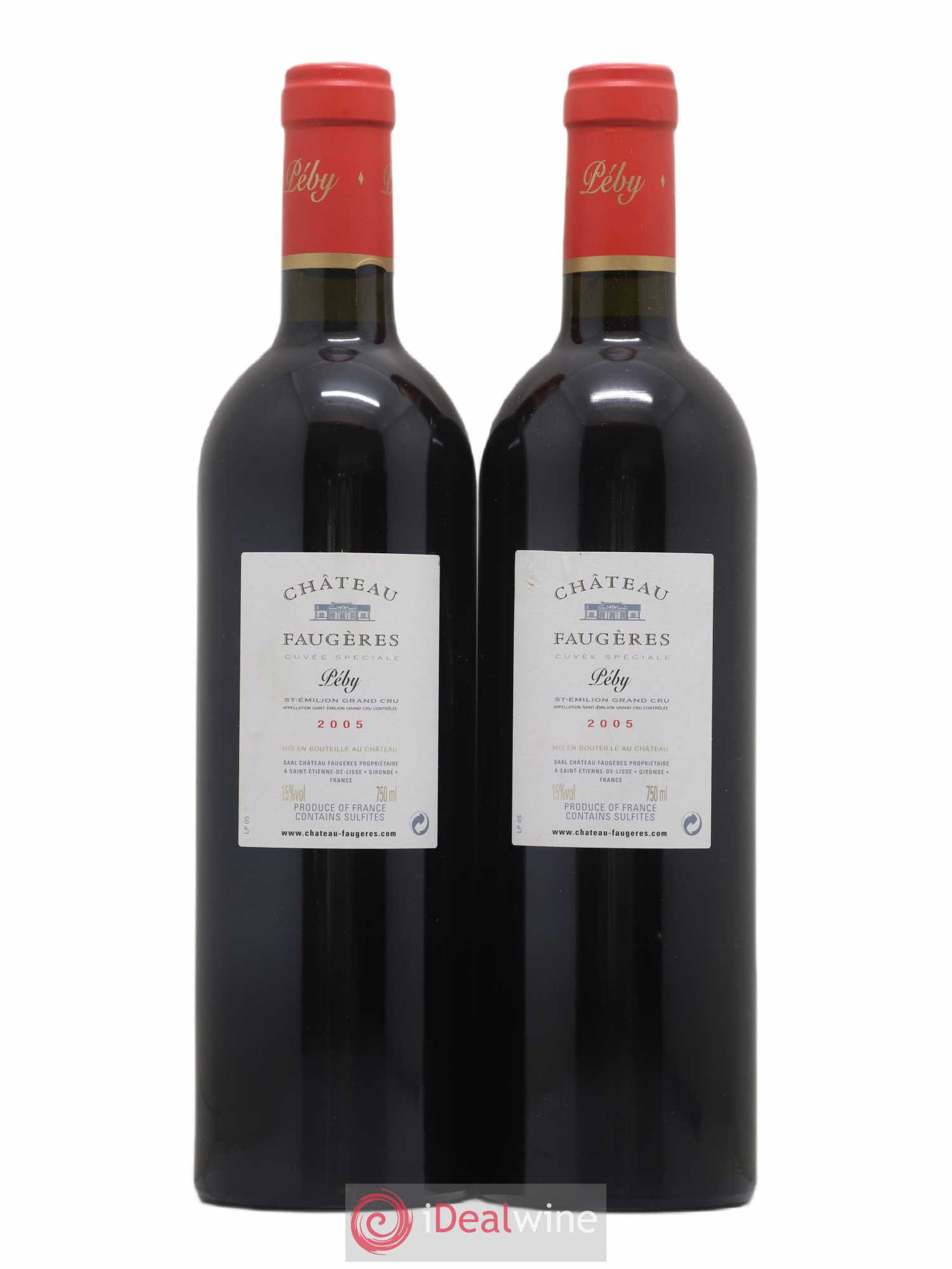Château Péby Faugères Grand Cru Classé 2005 - Lot de 2 bouteilles - 1