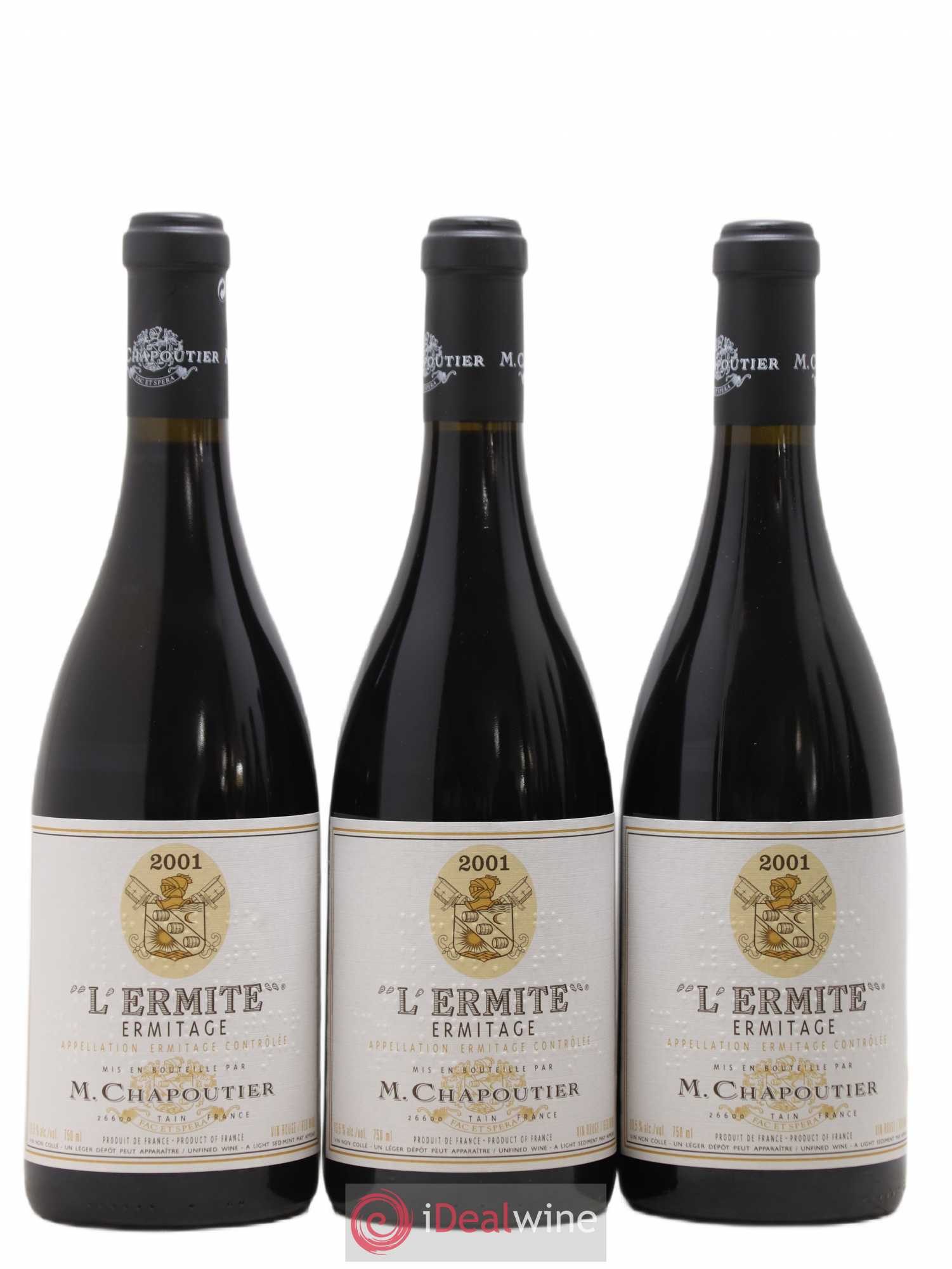 Hermitage Ermitage l'Ermite Chapoutier 2001 - Lot de 6 bouteilles - 1