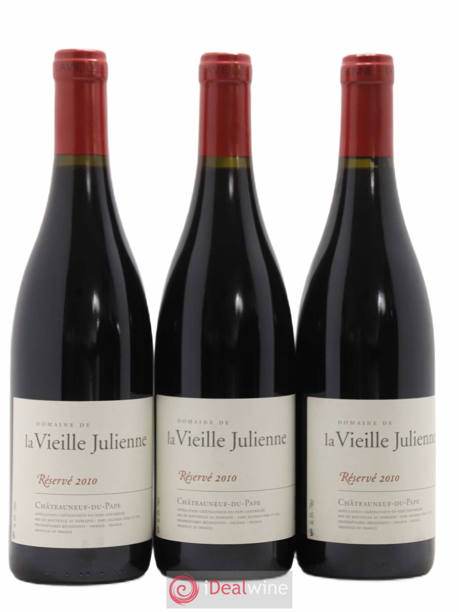 Châteauneuf-du-Pape Vieille Julienne (Domaine de la) Réservé Jean-Paul Daumen 2010 - Lot de 3 bouteilles - 0