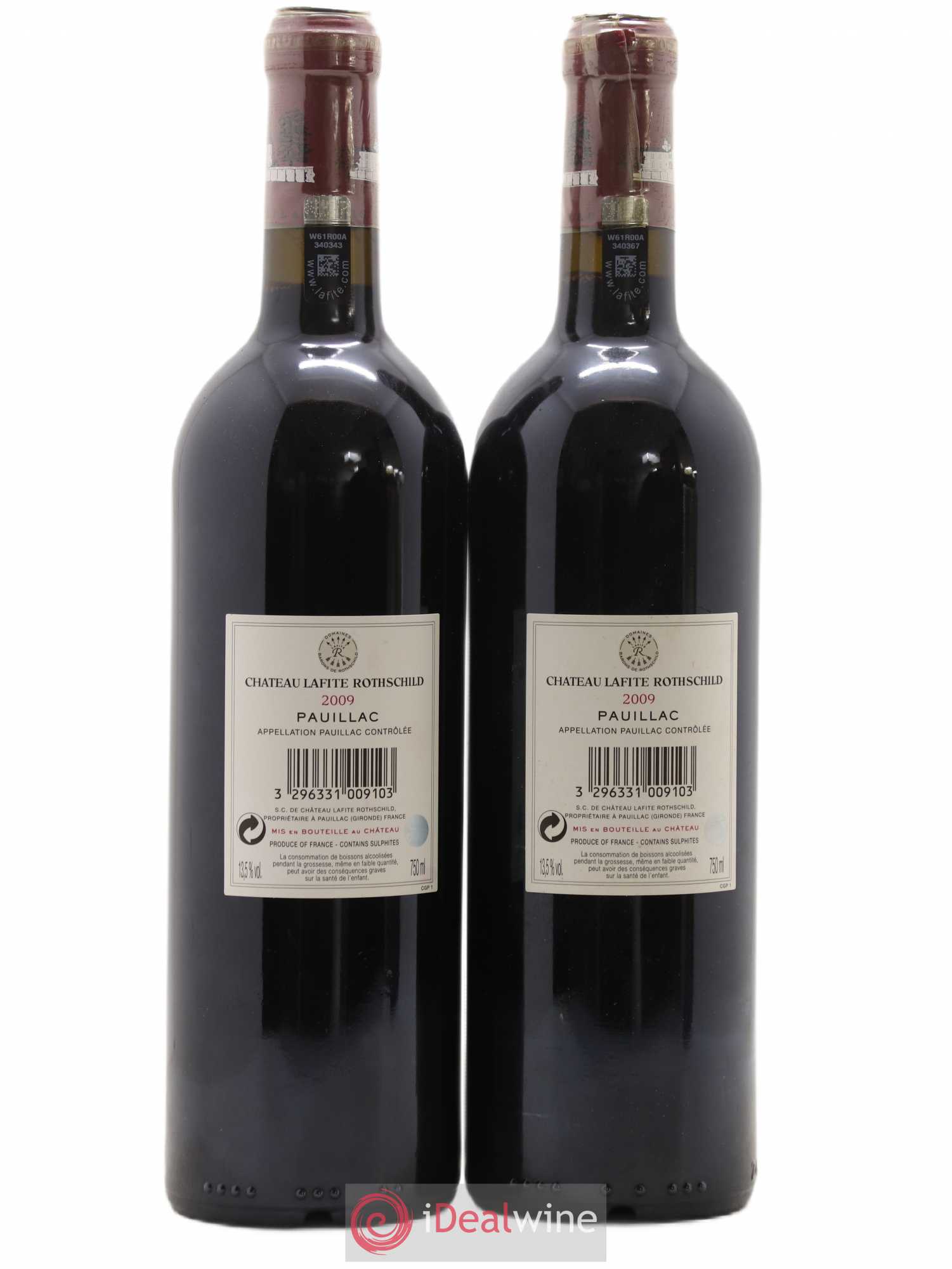 Château Lafite Rothschild 1er Grand Cru Classé 2009 - Lot de 2 bouteilles - 1