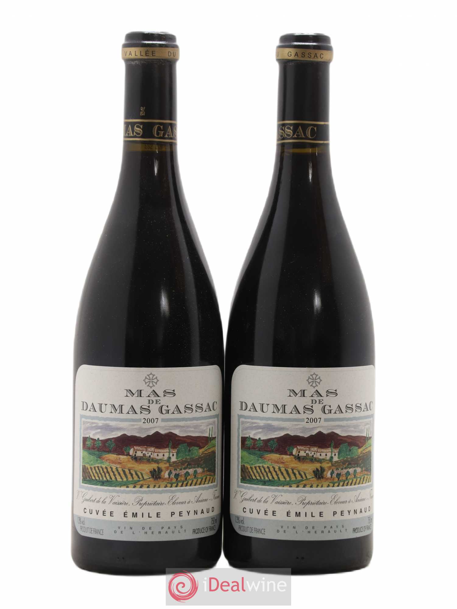 Pays d'Hérault Mas de Daumas Gassac Cuvée Emile Peynaud Famille Guibert de La Vaissière 2007 - Lot de 2 bouteilles - 0