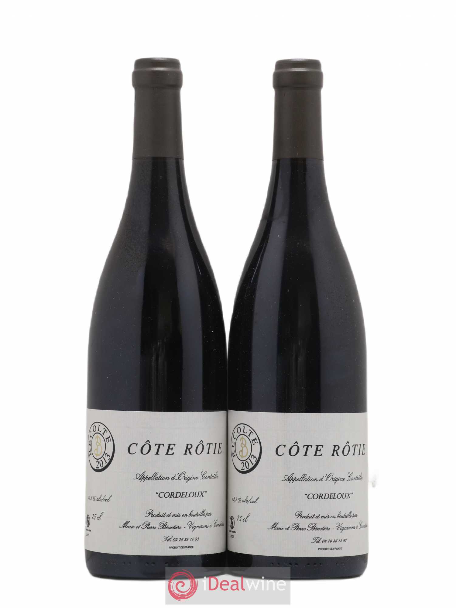 Côte-Rôtie Cordeloux Marie et Pierre Bénetière (Domaine) 2013 - Lot de 2 bouteilles - 0