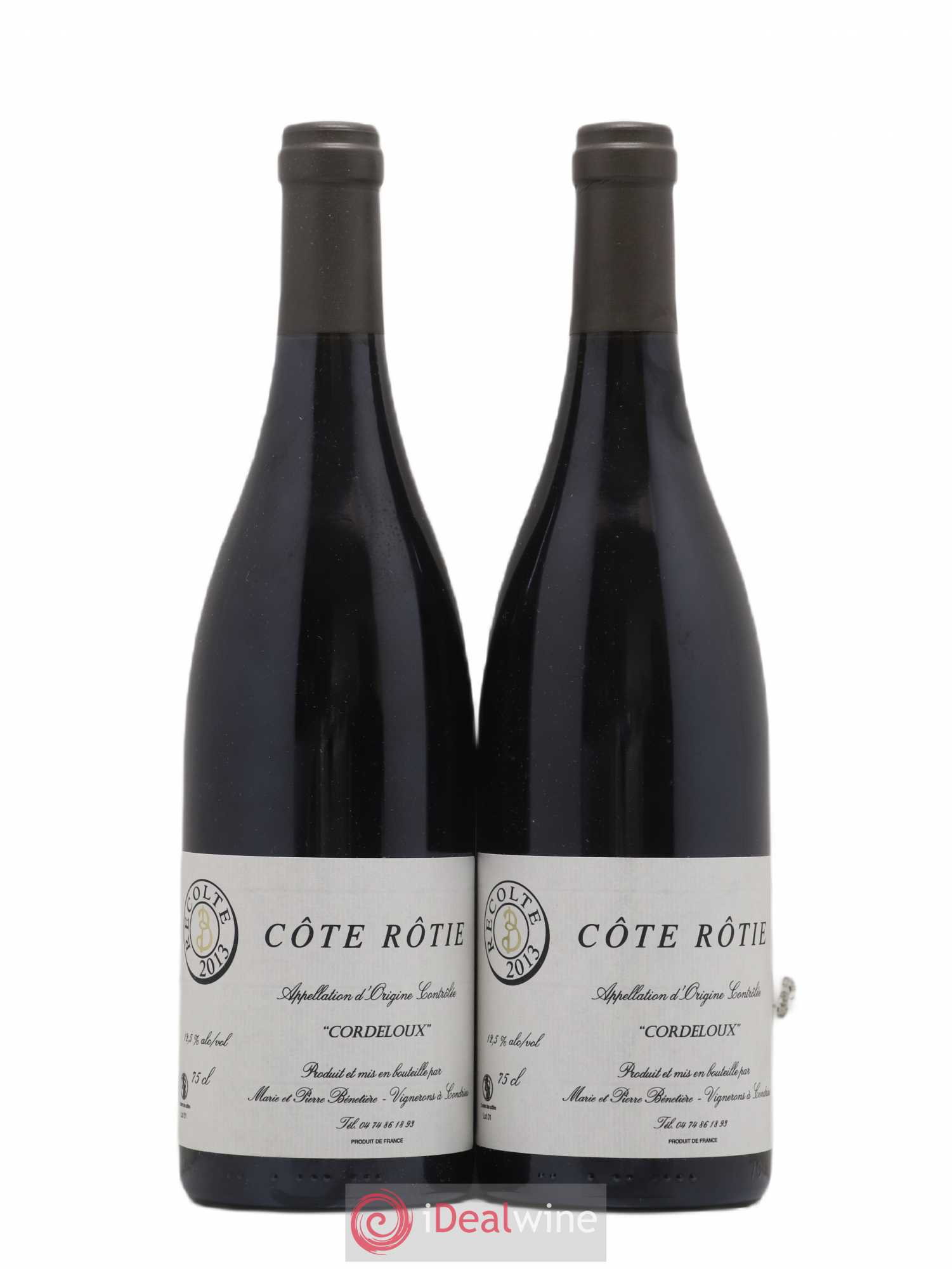 Côte-Rôtie Cordeloux Marie et Pierre Bénetière (Domaine) 2013 - Lot de 2 bouteilles - 0