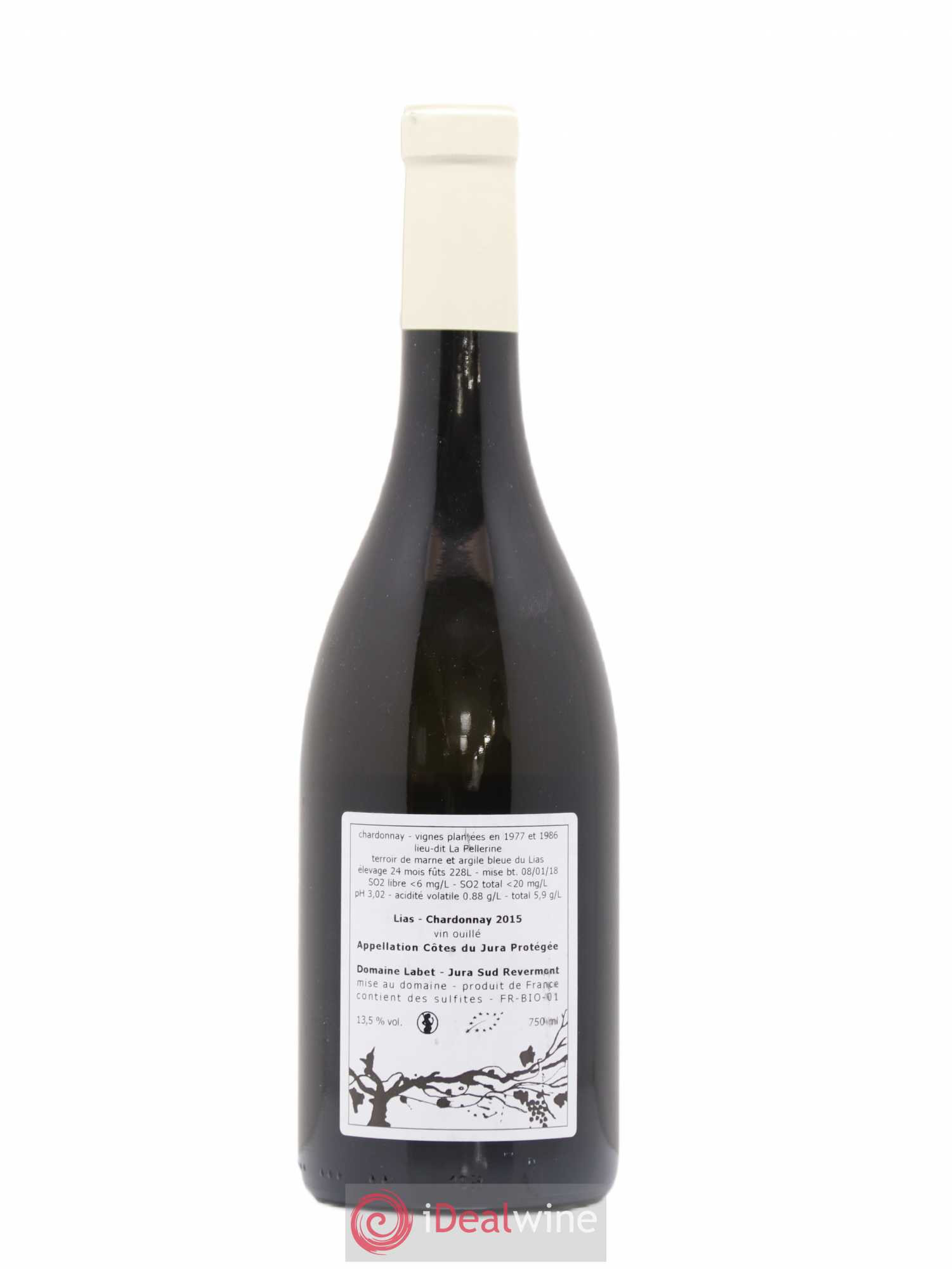 Côtes du Jura Chardonnay Lias Romain - Julien - Charline Labet 2015 - Lot de 1 bouteille - 1