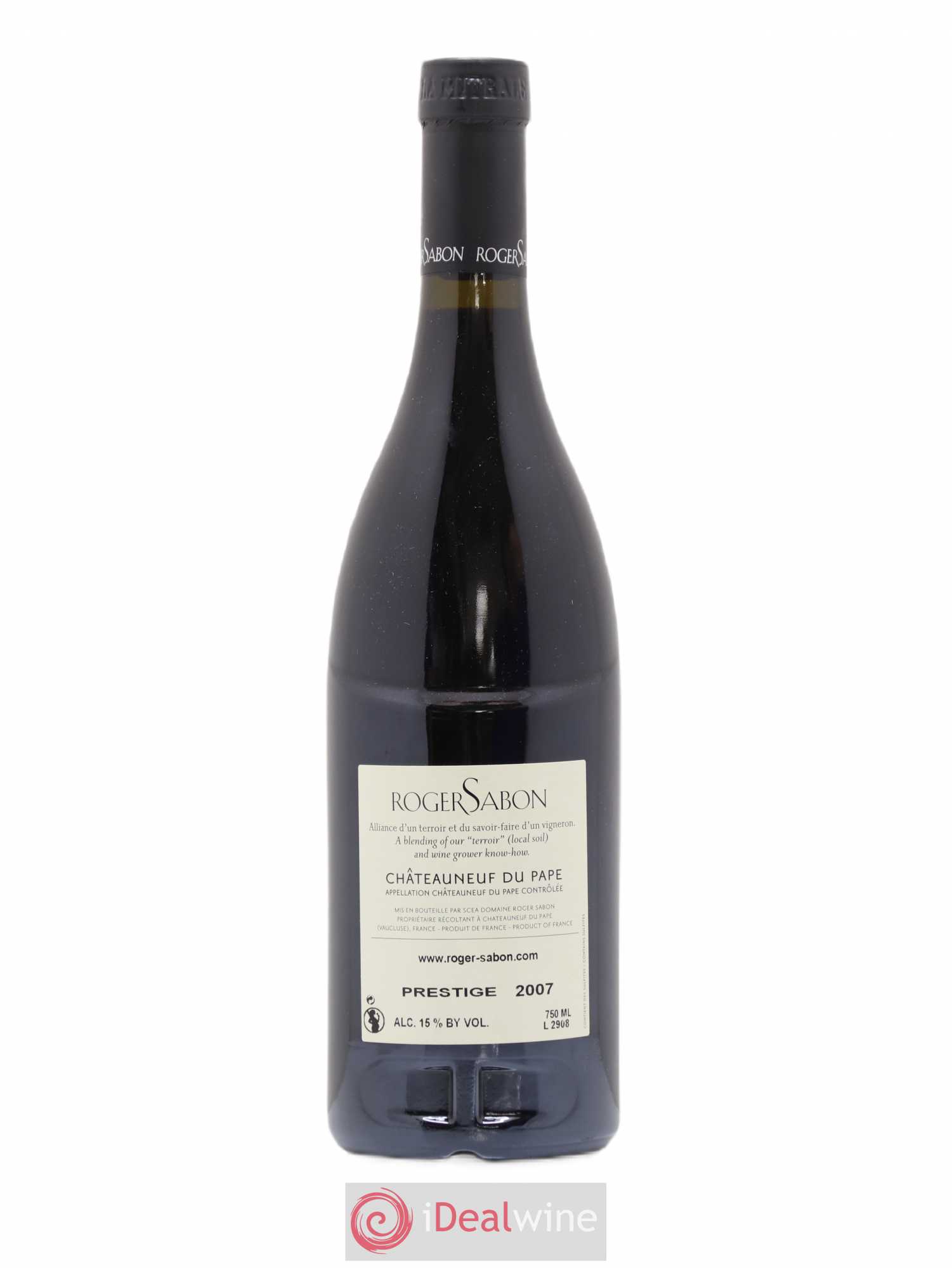 Châteauneuf-du-Pape Cuvée Prestige Roger Sabon (Domaine) 2007 - Lot de 1 bouteille - 1