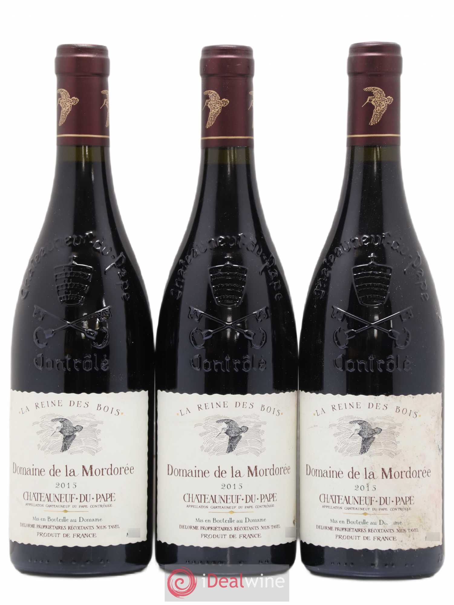 Châteauneuf-du-Pape Cuvée de la Reine des Bois La Mordorée (Domaine de) (sans prix de réserve) 2015 - Lot de 3 bouteilles - 0
