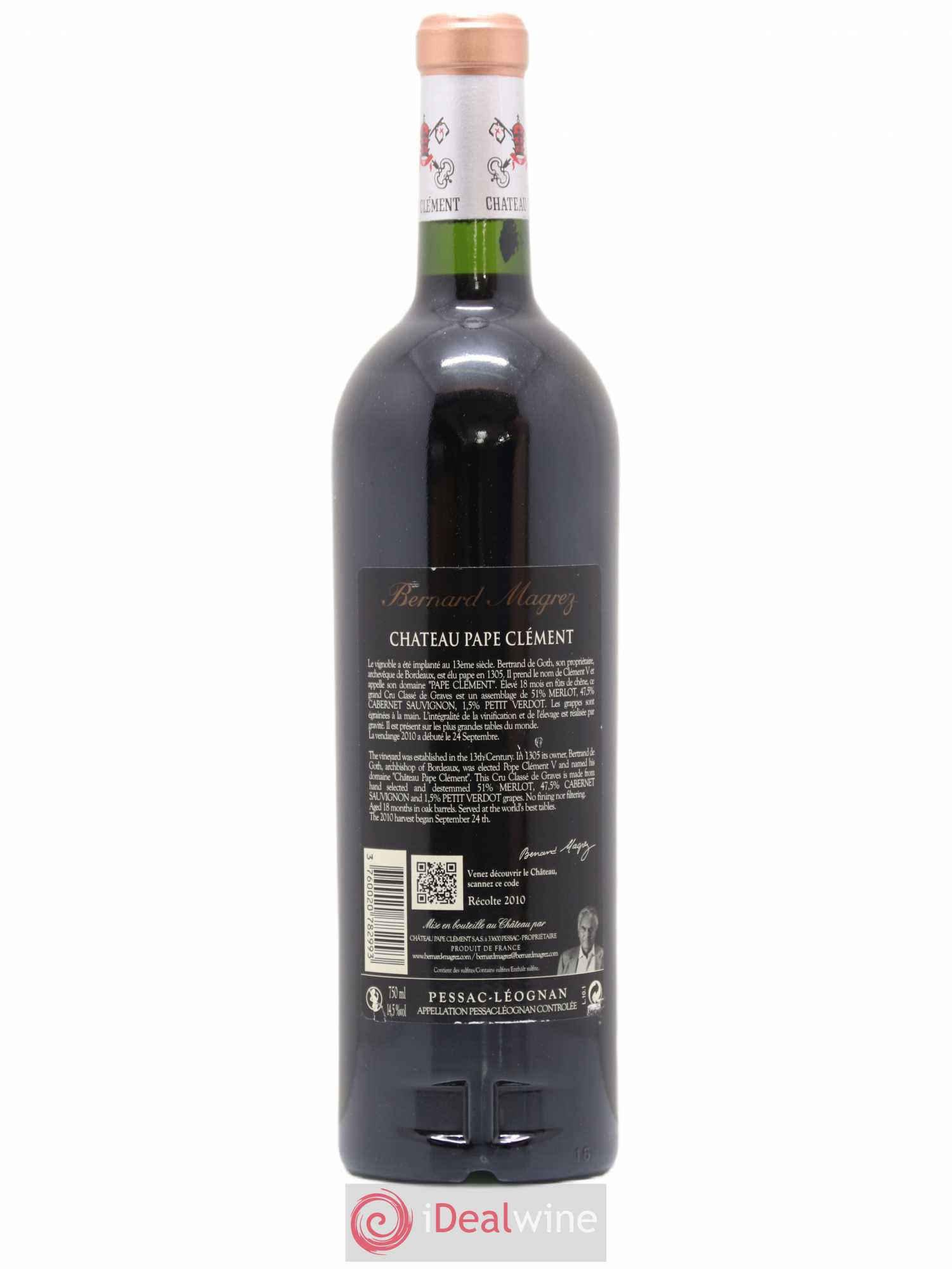 Château Pape Clément Cru Classé de Graves 2010 - Lot de 1 bouteille - 1