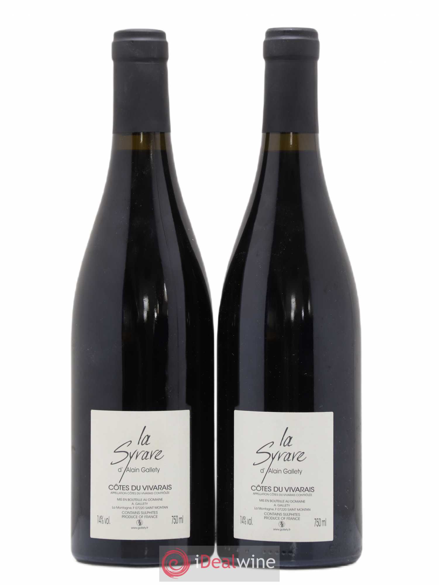 Côtes du Vivarais La Syrare Gallety (Domaine) 2011 - Lot de 2 bouteilles - 1