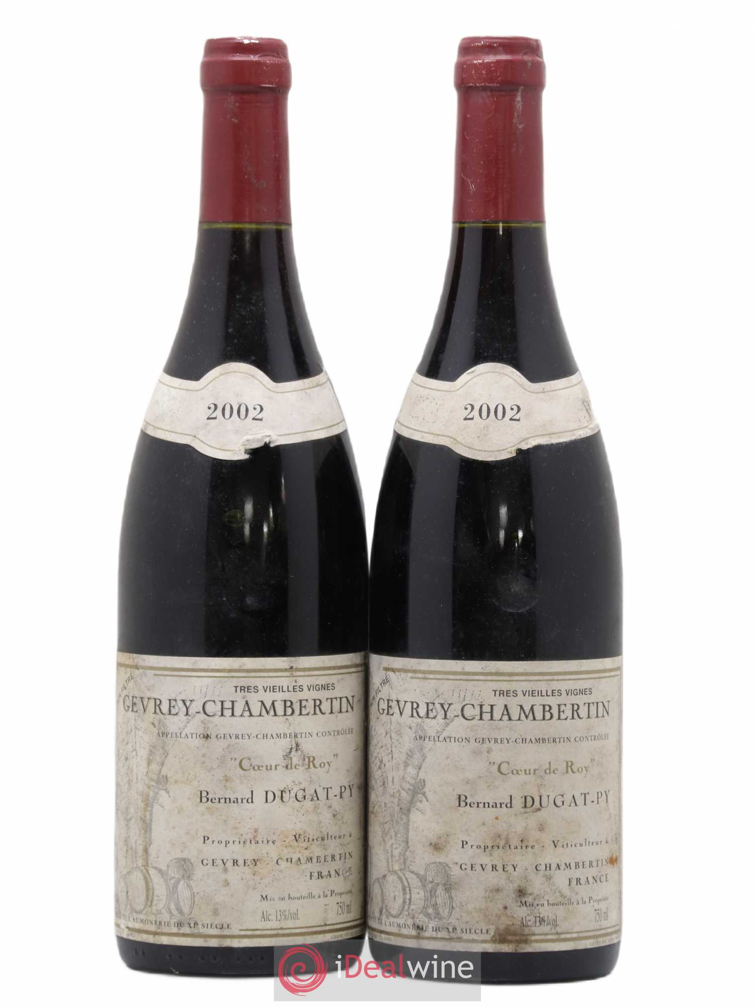Gevrey-Chambertin Coeur de Roy Très Vieilles Vignes Dugat-Py 2002 - Lot de 2 bouteilles - 0