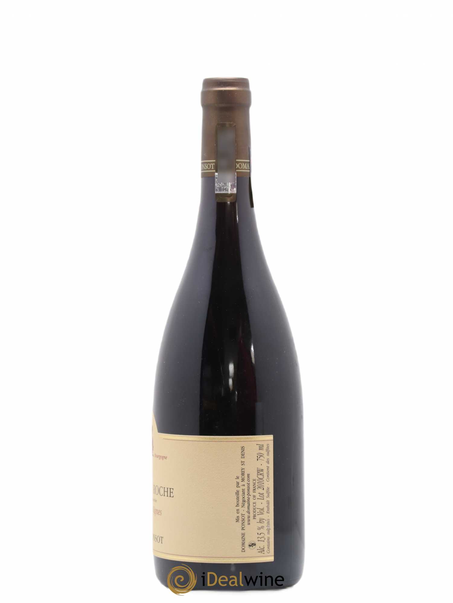 Clos de la Roche Grand Cru Vieilles Vignes Ponsot (Domaine) 2010 - Lot de 1 bouteille - 1