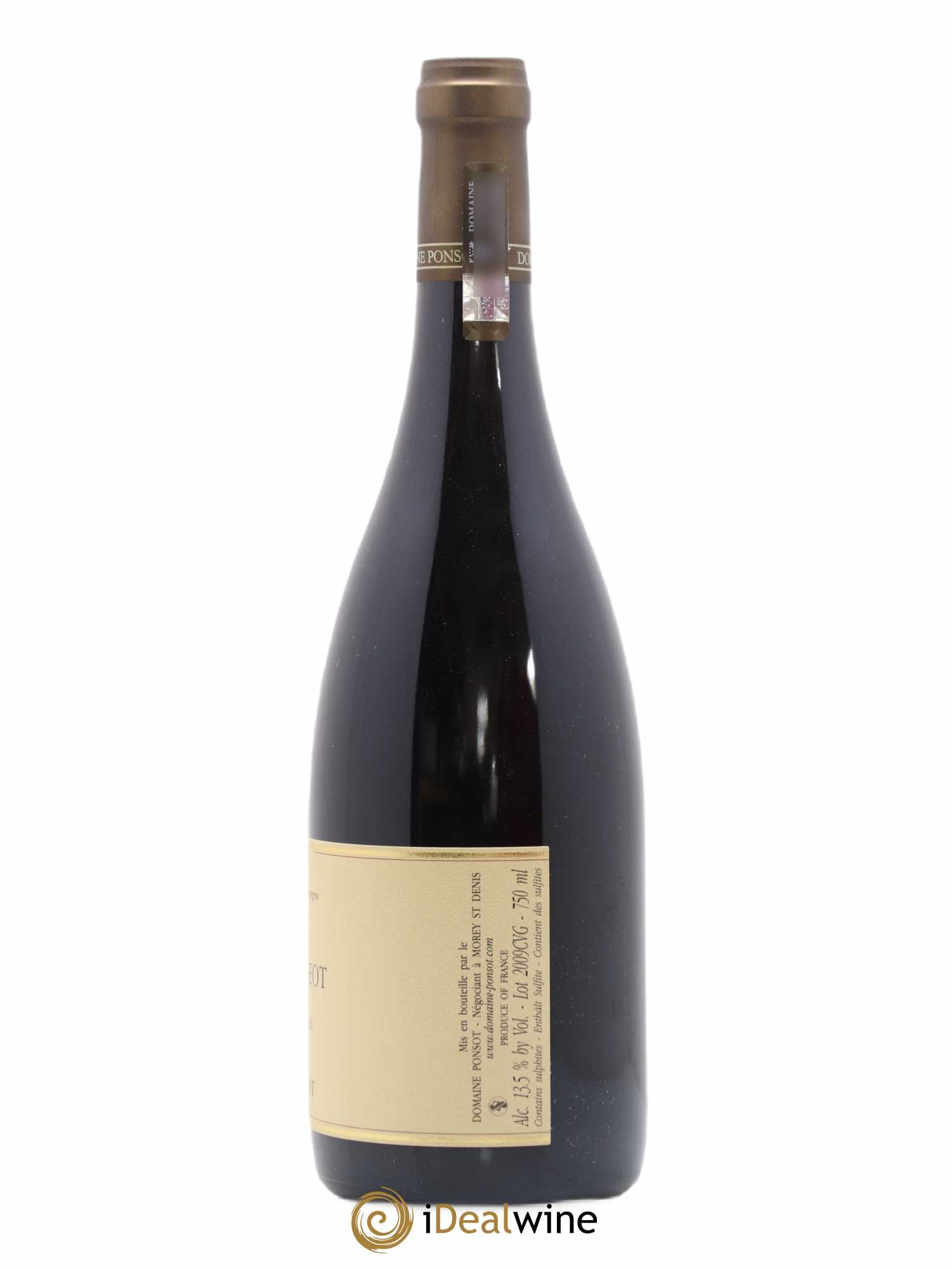 Clos de Vougeot Grand Cru Vieilles Vignes Ponsot (Domaine) 2009 - Lot de 1 bouteille - 1
