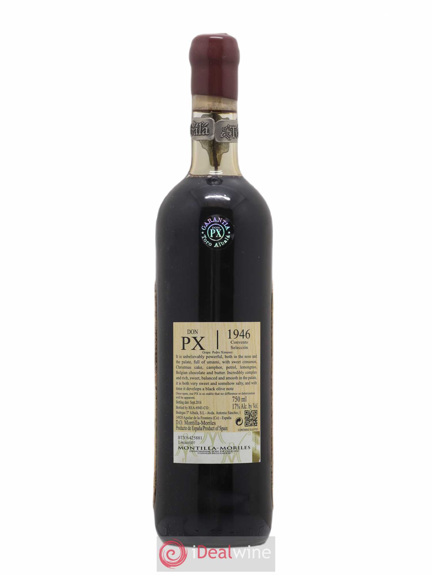 Montilla Moriles Don Px Toro Albala Convento Seleccion 1946 - Posten von 1 Flasche - 1