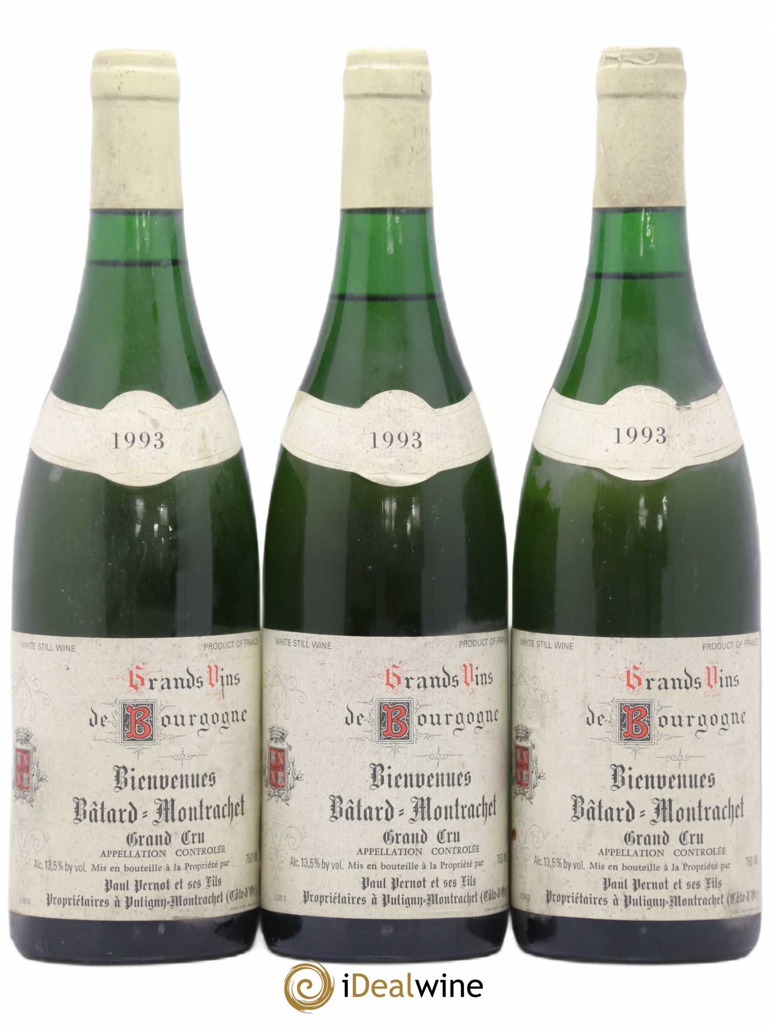 Bienvenues-Bâtard-Montrachet Grand Cru Paul Pernot 1993 - Lot de 3 bouteilles - 0