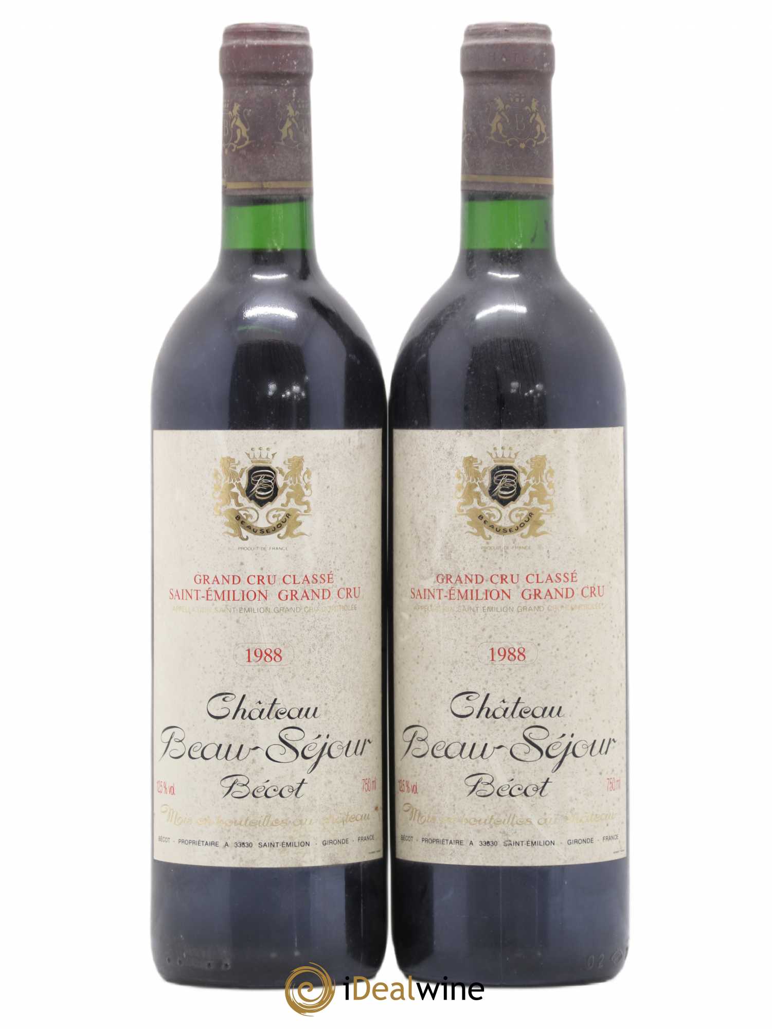 Château Beau-Séjour Bécot 1er Grand Cru Classé B 1988 - Lot de 2 bouteilles - 0