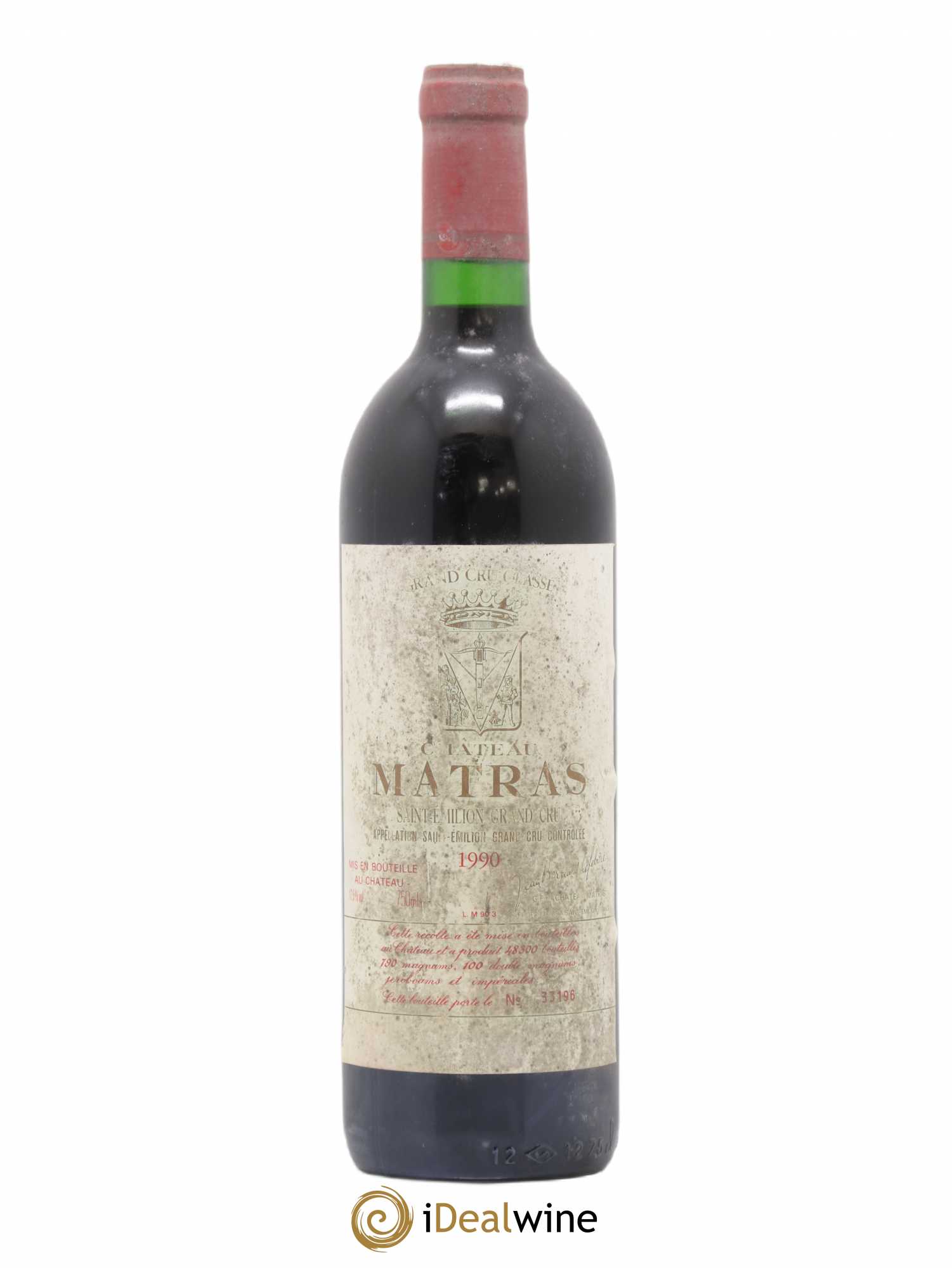 Château Matras 1990 - Lot de 1 bouteille - 0