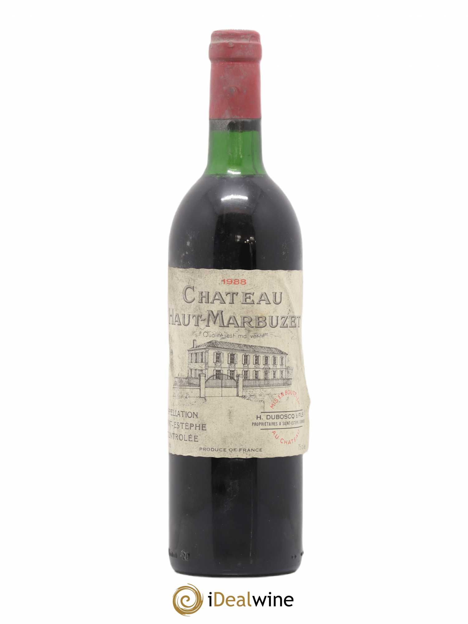 Château Haut Marbuzet 1988 - Lot de 1 bouteille - 0