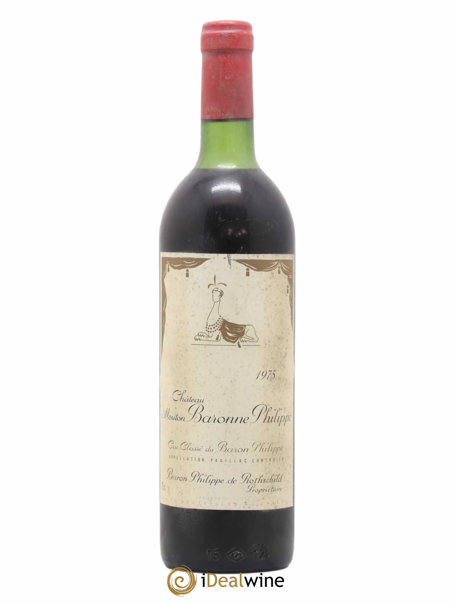 Château d' Armailhac - Mouton Baron(ne) Philippe 5ème Grand Cru Classé 1975 - Lot de 1 bouteille - 0