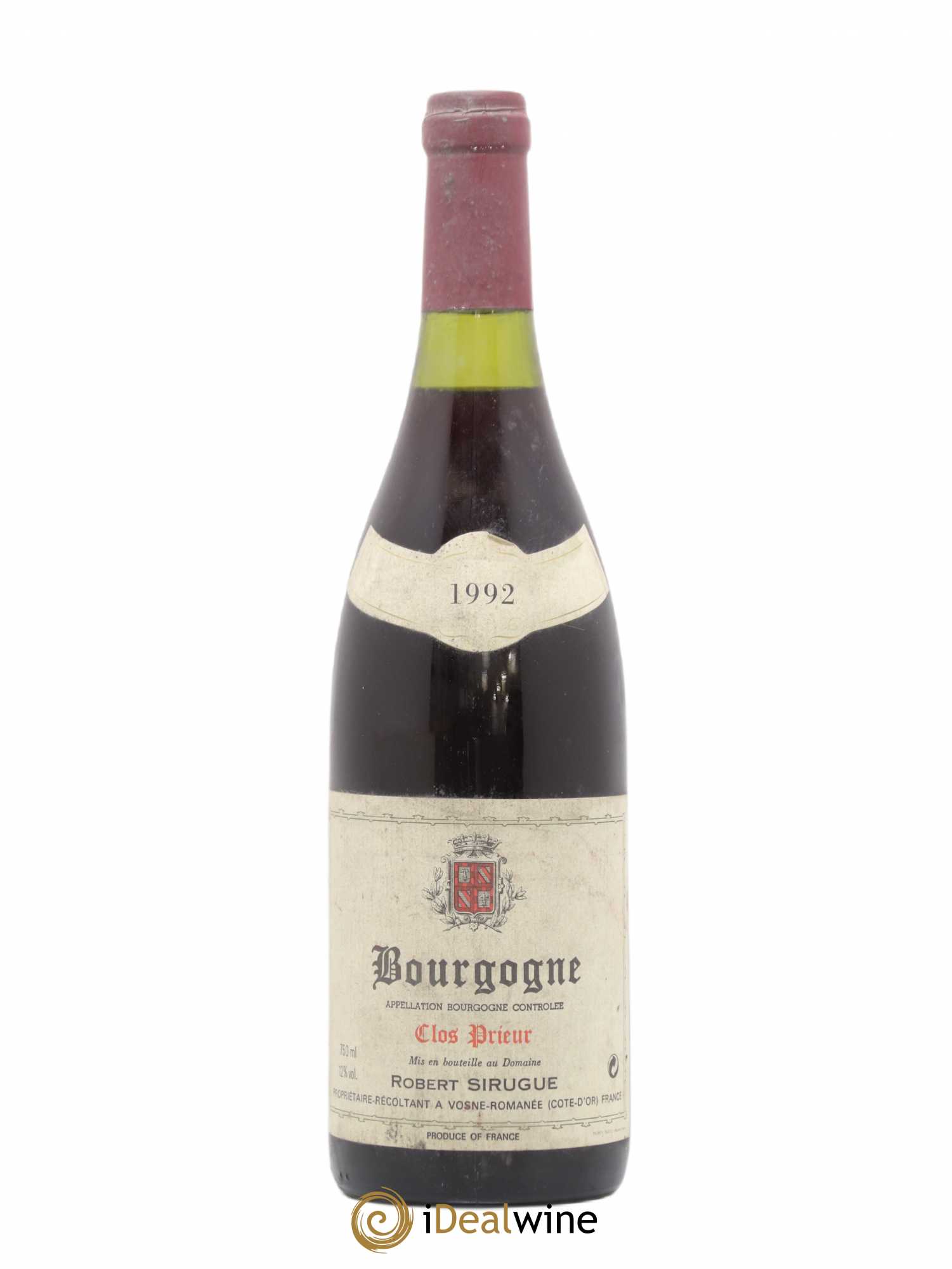 Bourgogne Clos Prieur Sirugue 1992 - Posten von 1 Flasche - 0