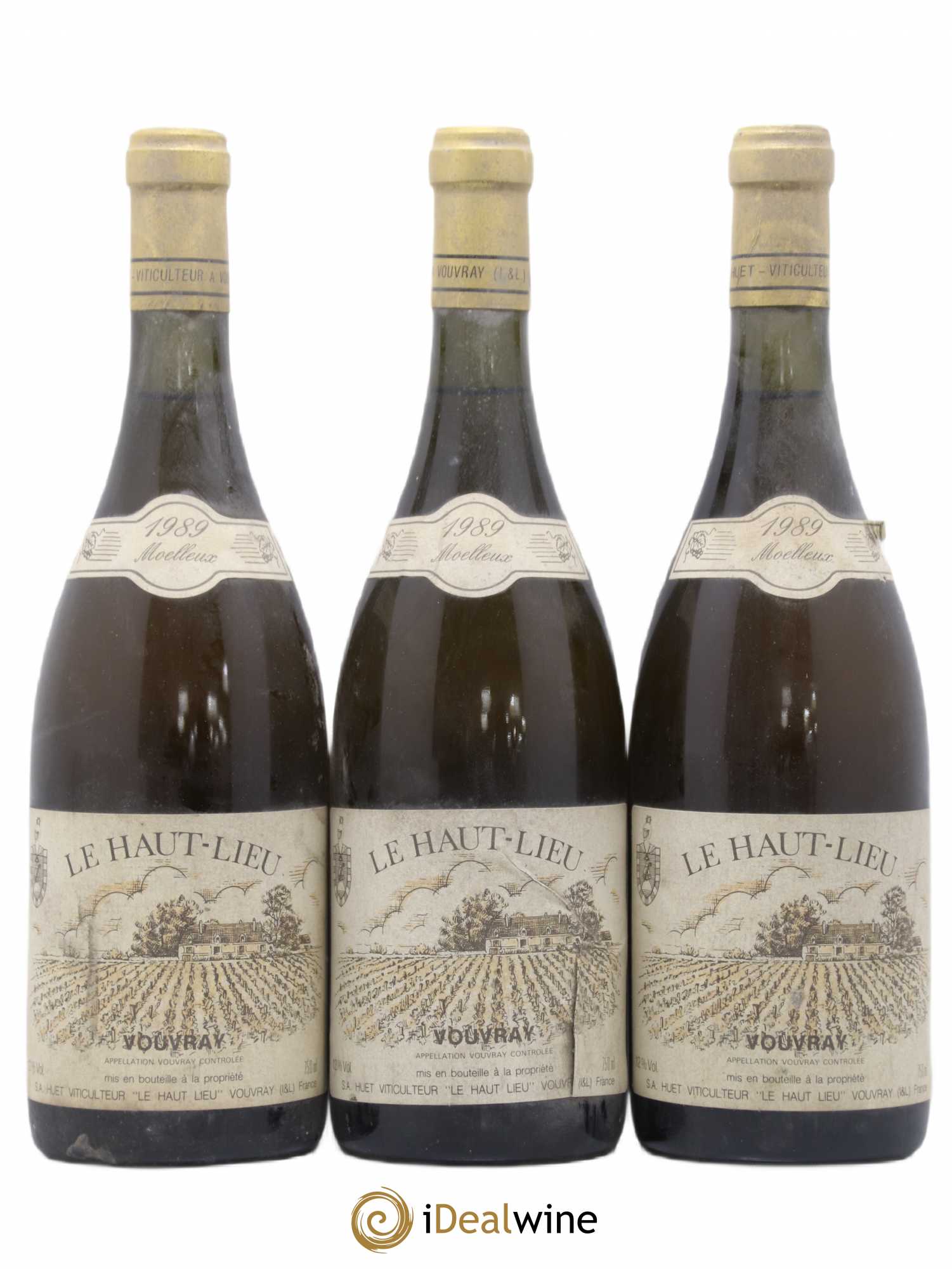 Vouvray Le Haut-Lieu Moelleux Domaine Huet 1989 - Lotto di 3 bottiglie - 0