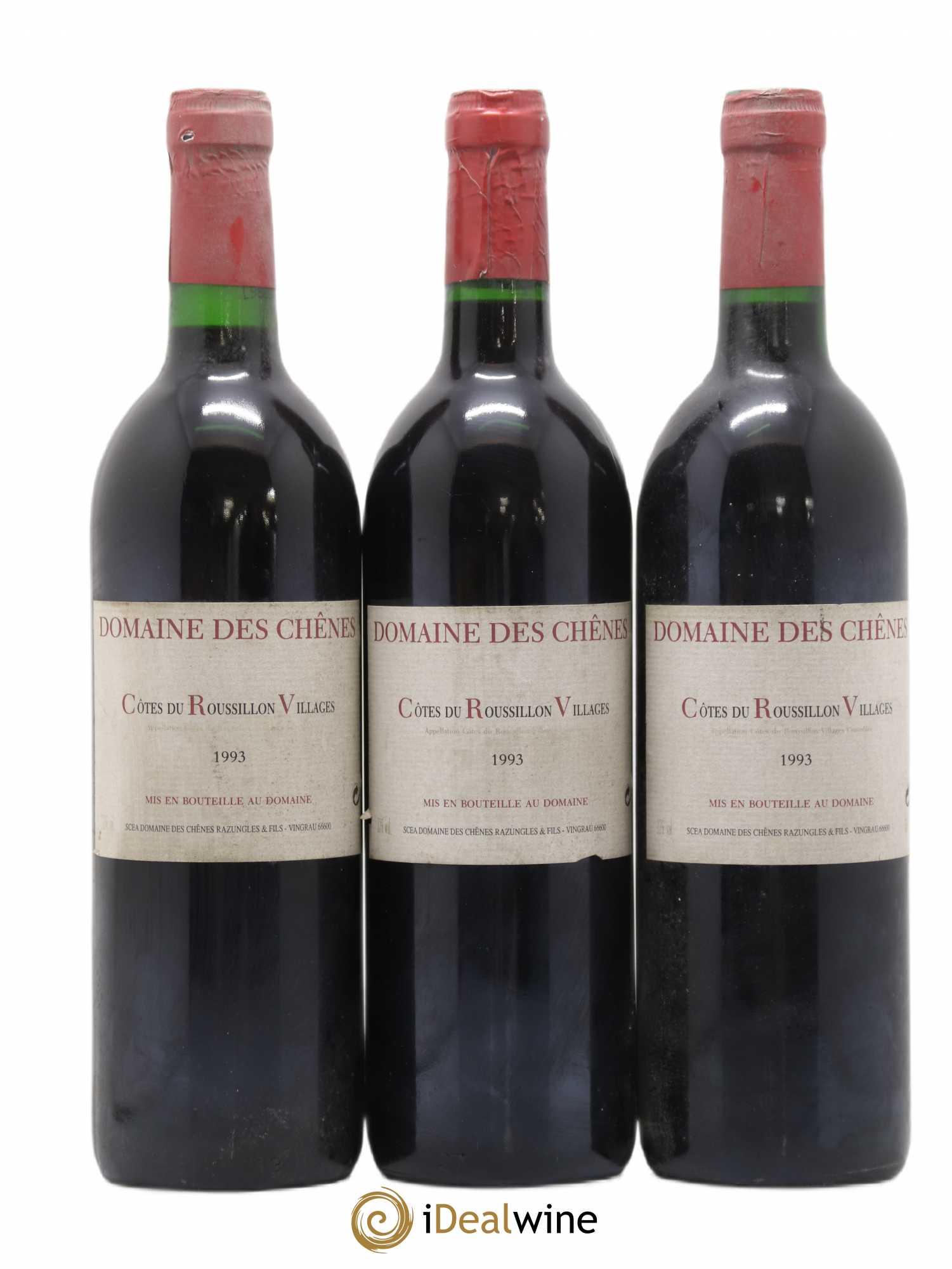 Côtes du Roussillon Domaine des Chenes 1993 - Posten von 3 Flaschen - 0