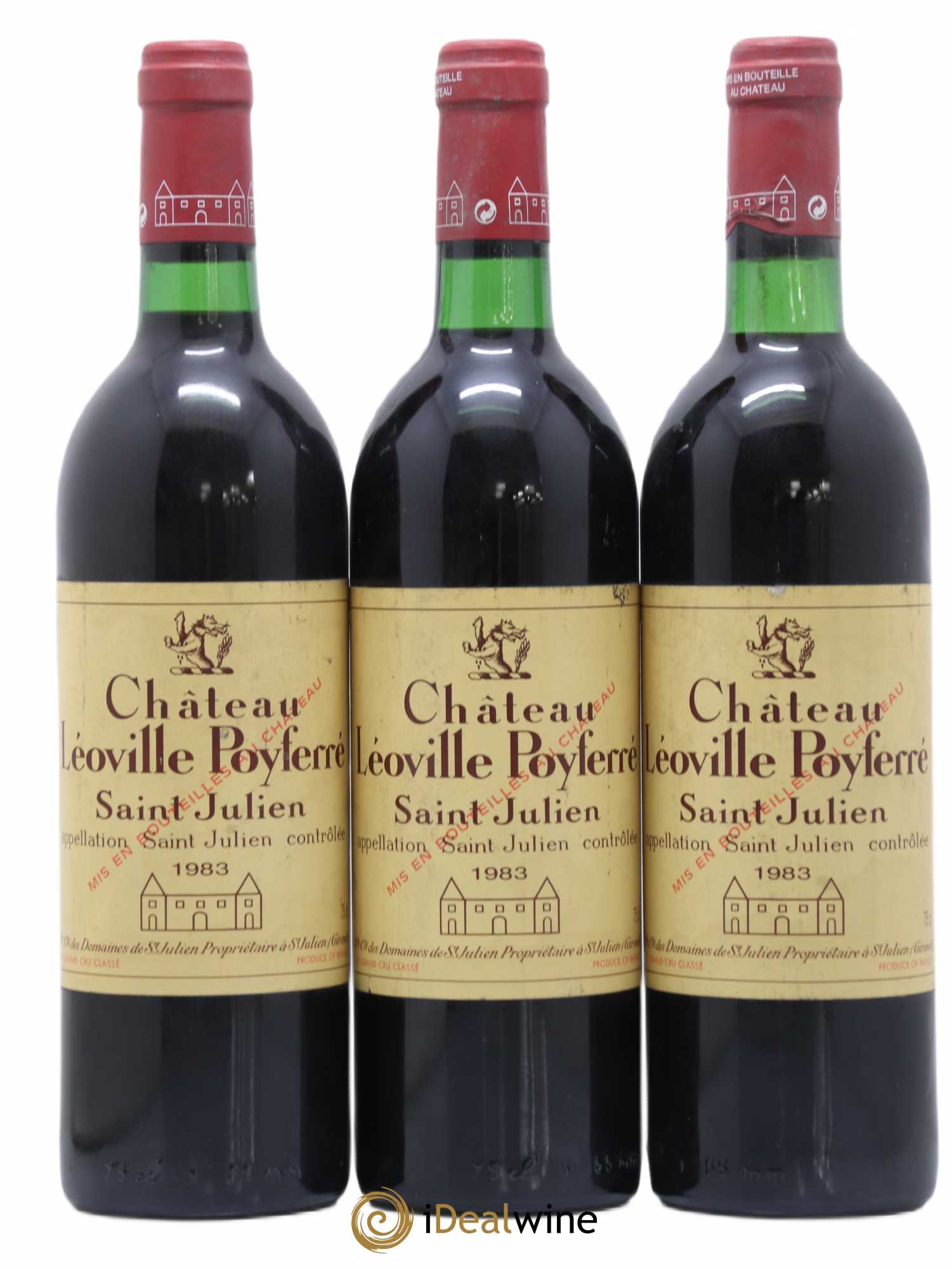Château Léoville Poyferré 2ème Grand Cru Classé 1983 - Lot de 3 bouteilles - 0