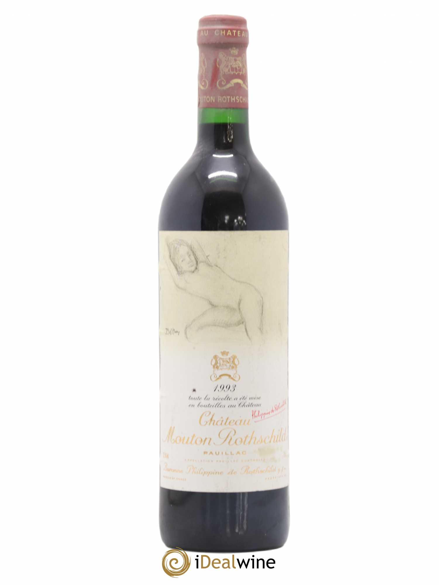 Château Mouton Rothschild 1er Grand Cru Classé 1993 - Lot de 1 bouteille - 0