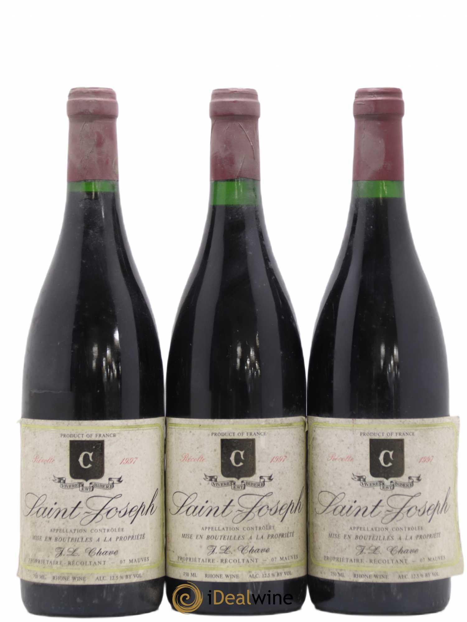 Saint-Joseph Jean-Louis Chave 1997 - Lot de 3 bouteilles - 0