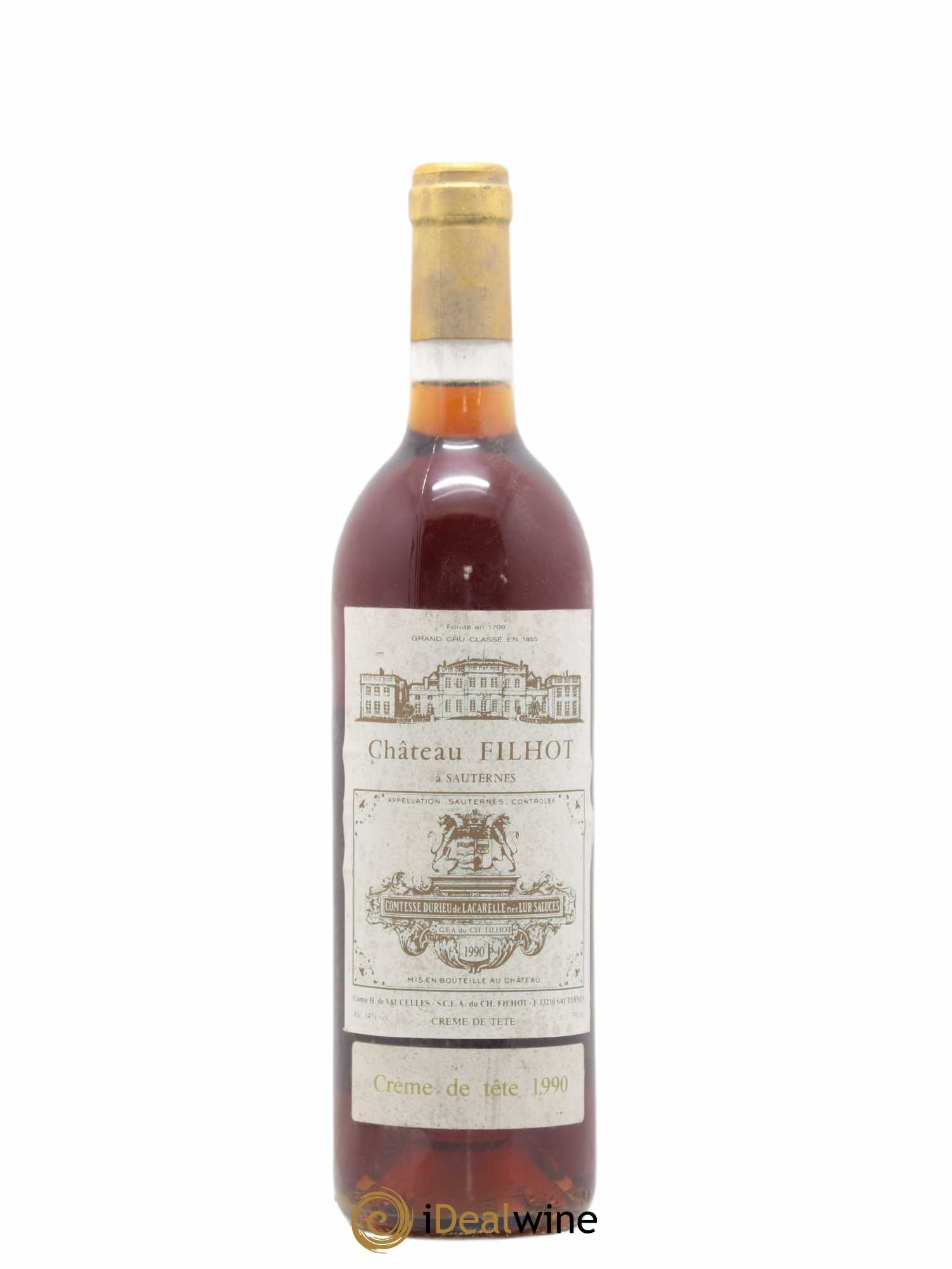 Château Filhot - Crème de Tête 2ème Grand Cru Classé 1990 - Lotto di 1 bottiglia - 0