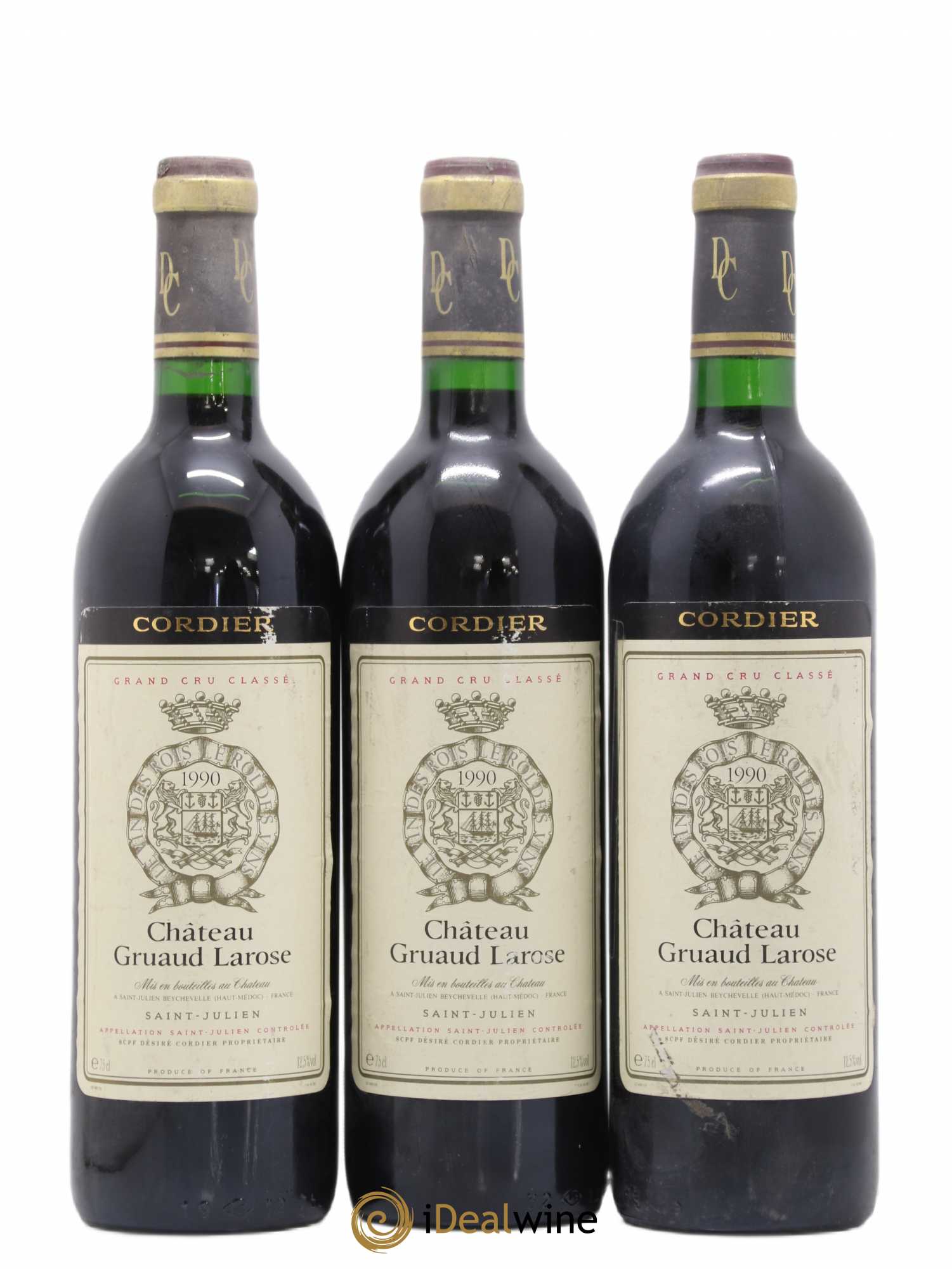 Château Gruaud Larose 2ème Grand Cru Classé 1990 - Lot de 3 bouteilles - 0