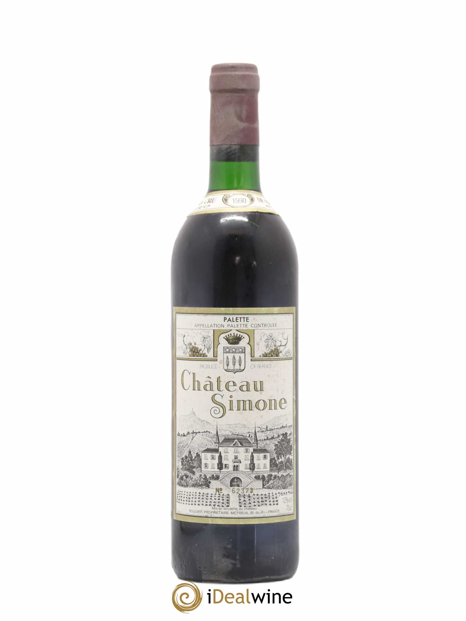Palette Château Simone Famille Rougier 1990 - Lot de 1 bouteille - 0