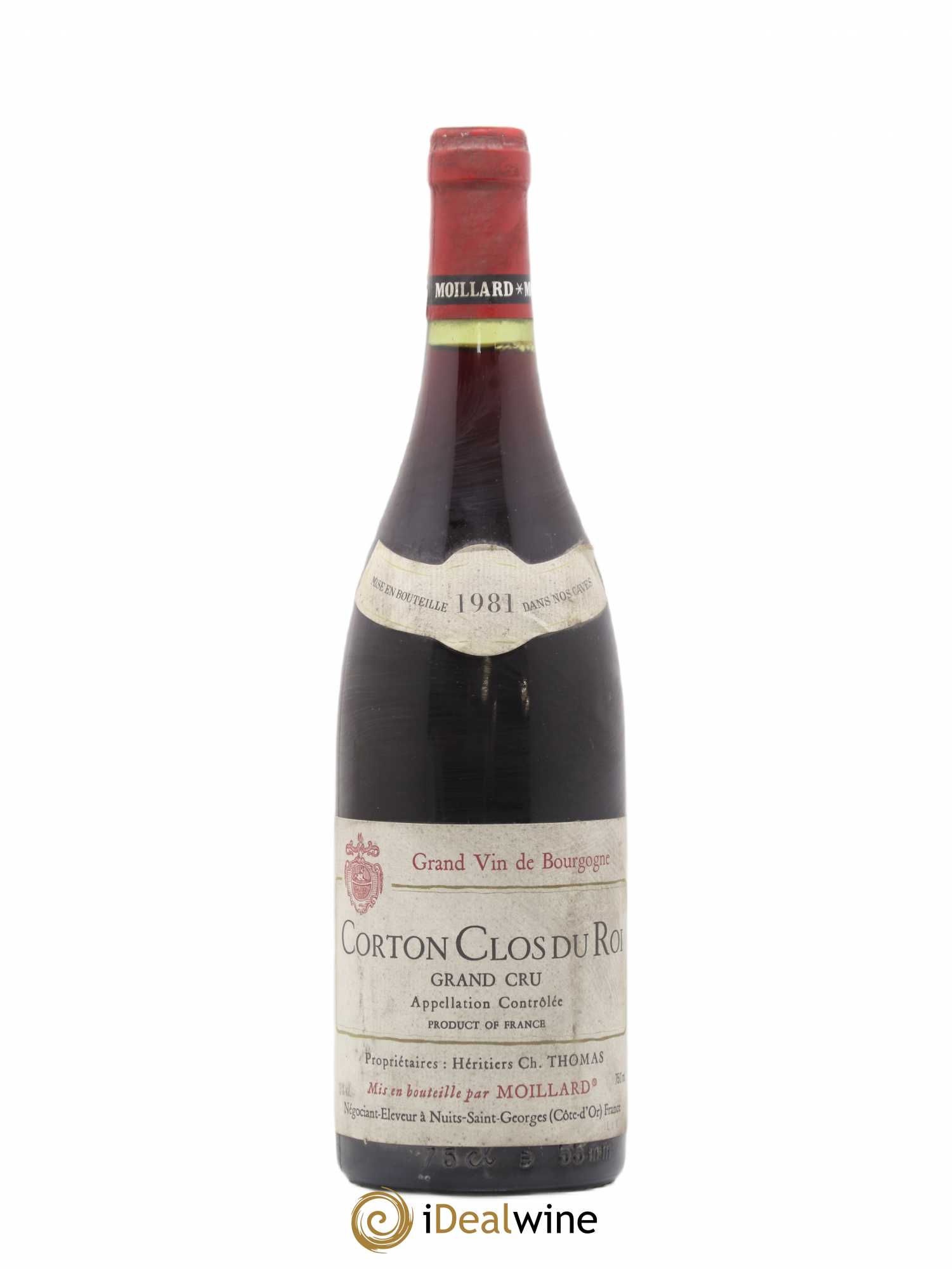 Corton Grand Cru Clos du Roi Moillard 1981 - Posten von 1 Flasche - 0
