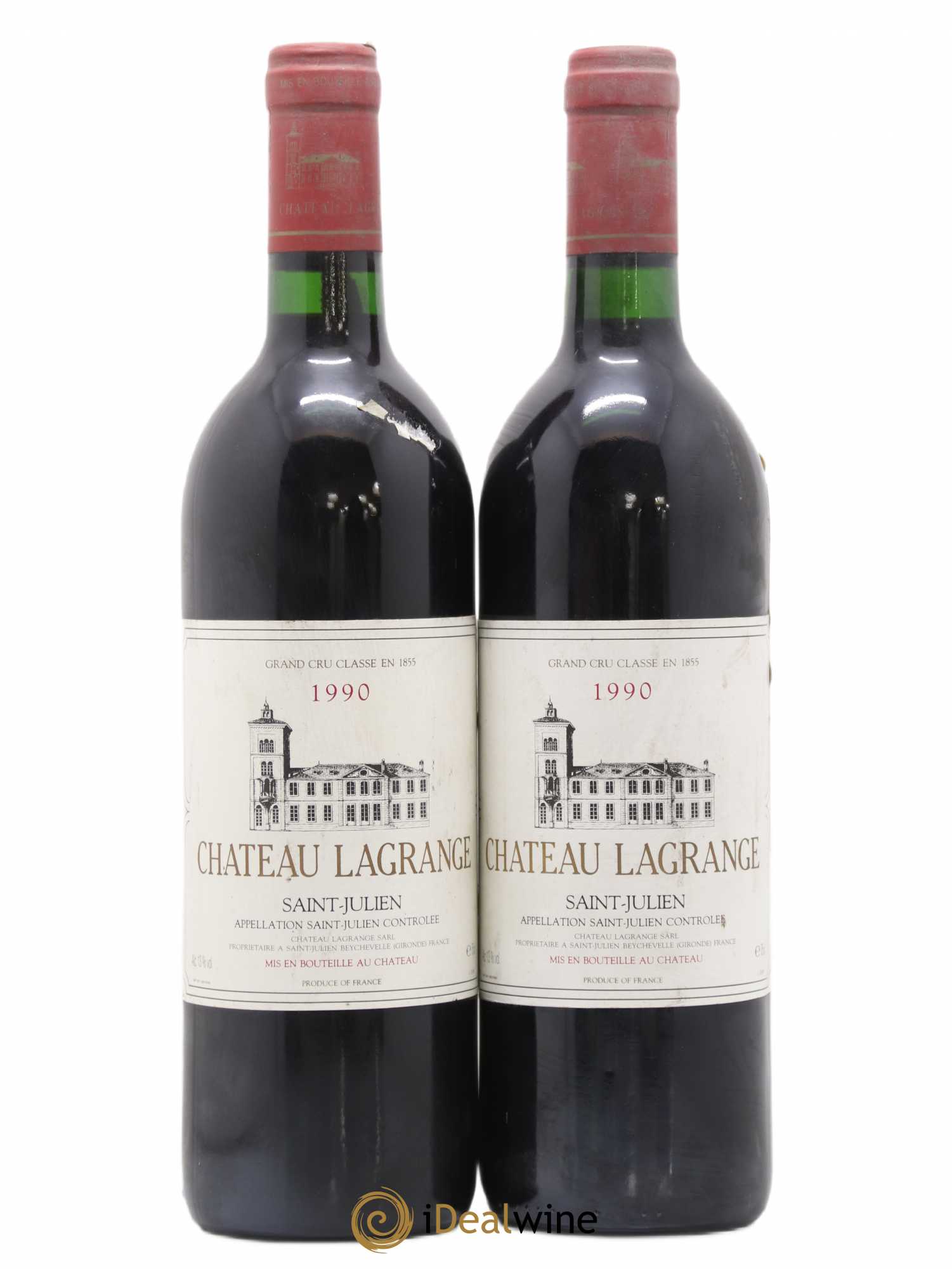 Château Lagrange 3ème Grand Cru Classé 1990 - Lot de 2 bouteilles - 0