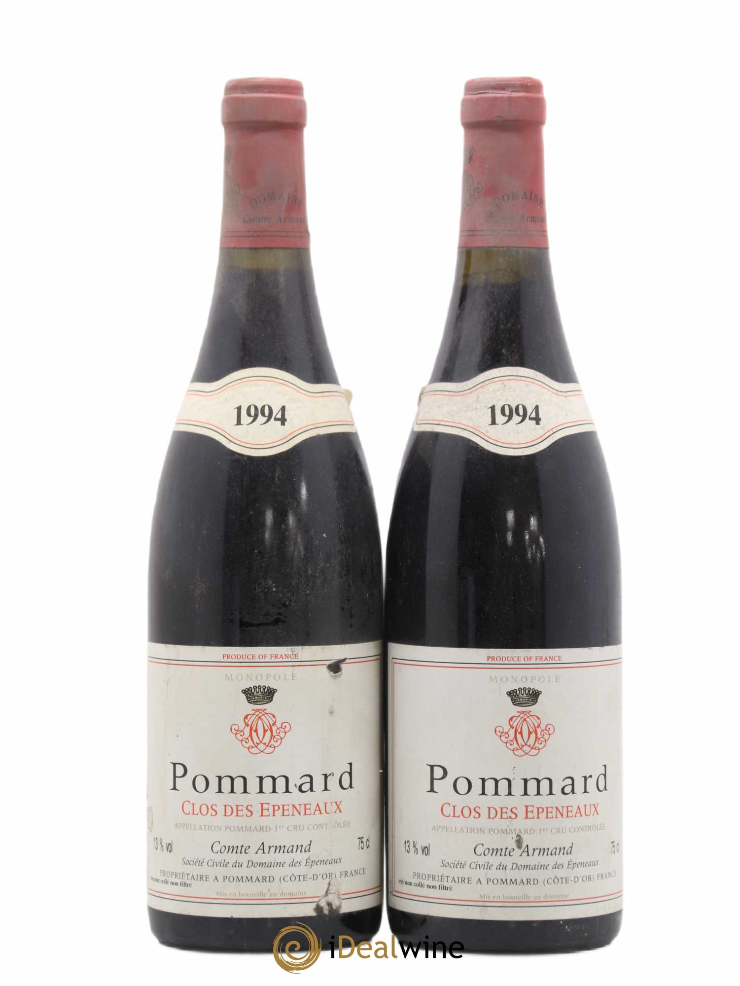 Pommard 1er Cru Clos des Epeneaux Comte Armand 1994 - Lot de 3 bouteilles - 0